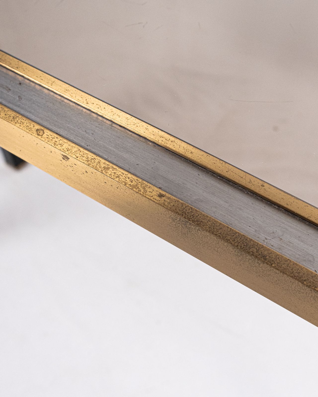 Elegant Metal Console In The Style Of Willy Rizzo, Italy, 1970s photo buy