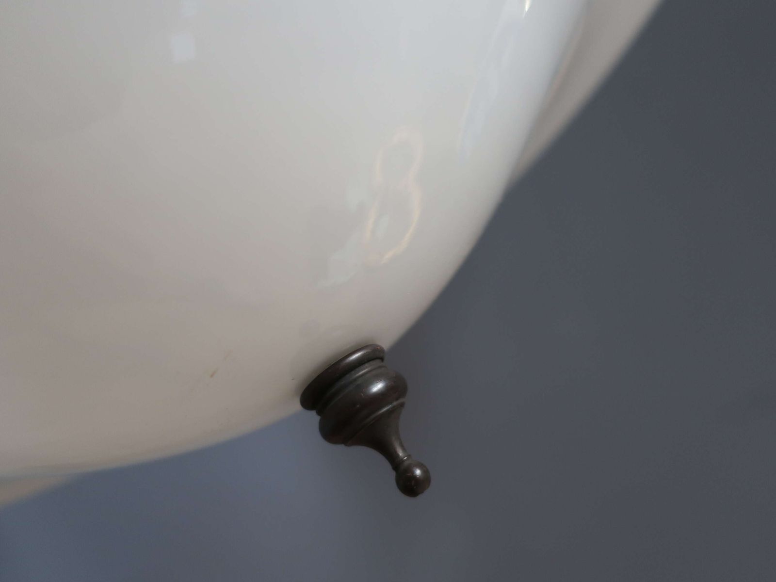 Large Opaline Chapel Pendant Lights ~ 2 Available ~ Priced Individually photo for sale