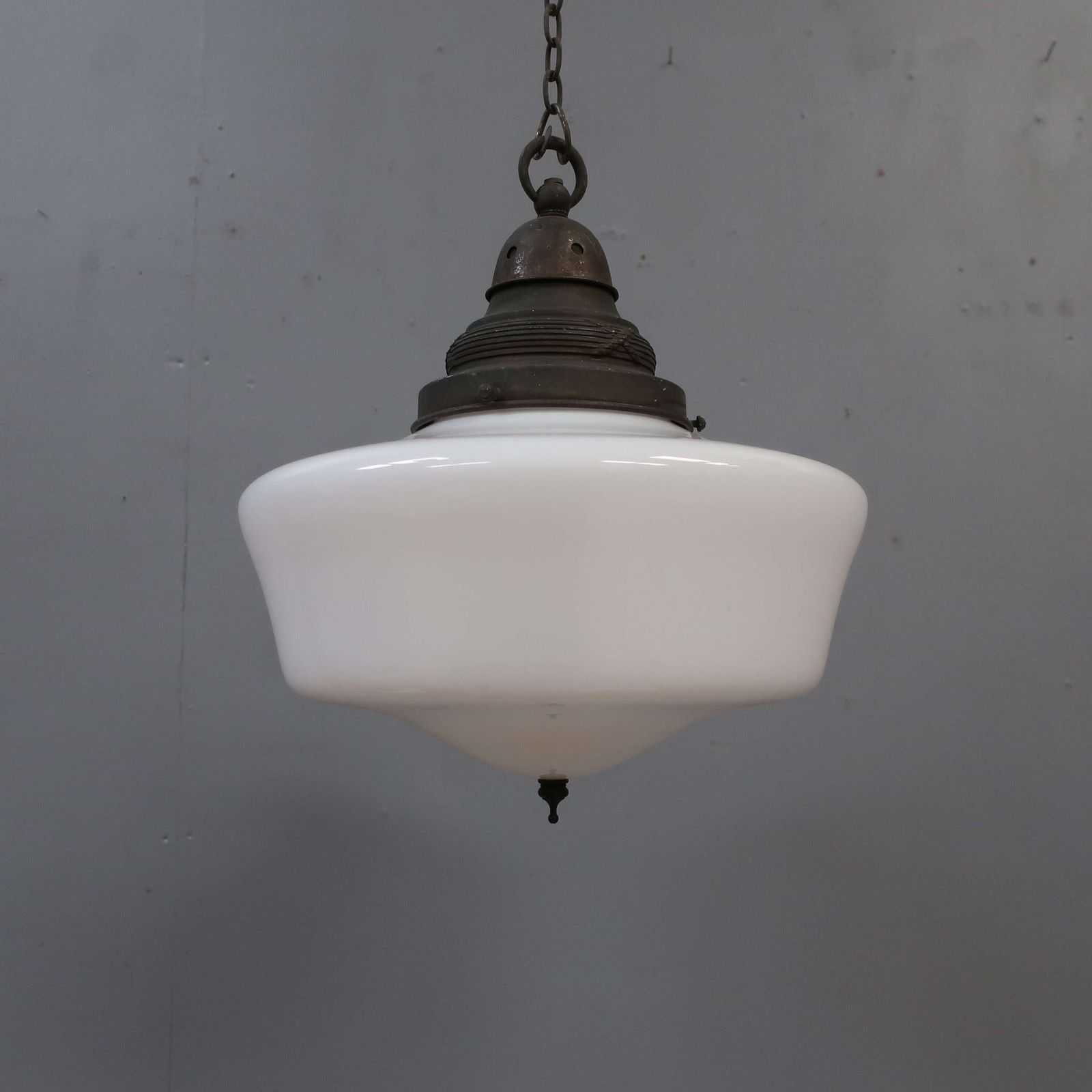photo for sale Large Opaline Chapel Pendant Lights ~ 2 Available ~ Priced Individually