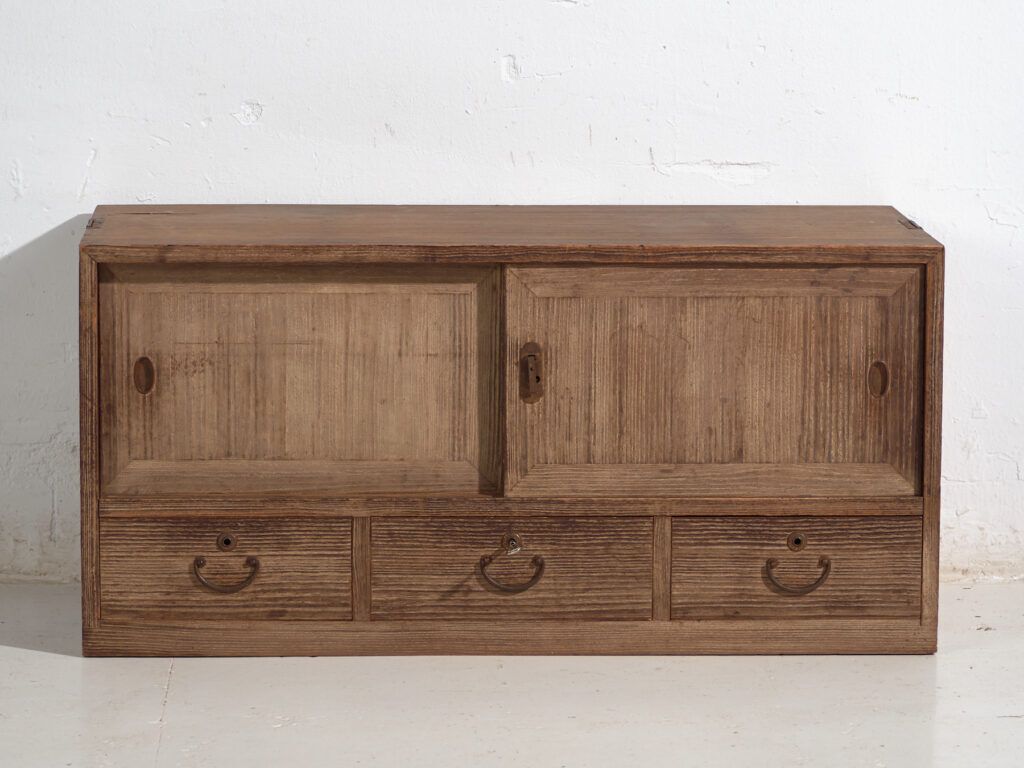Antique Sliding Door Base Cabinet – Taishō / Showa Period (C.1920 1970) #9 photo vinterior