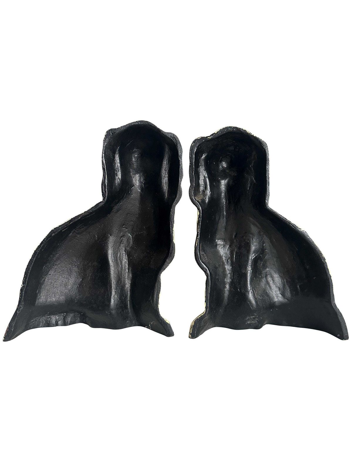 photo furniture Victorian Pair Of Cast Iron Fireside Dogs / Doorstops   English Hand Painted Late 19th Century