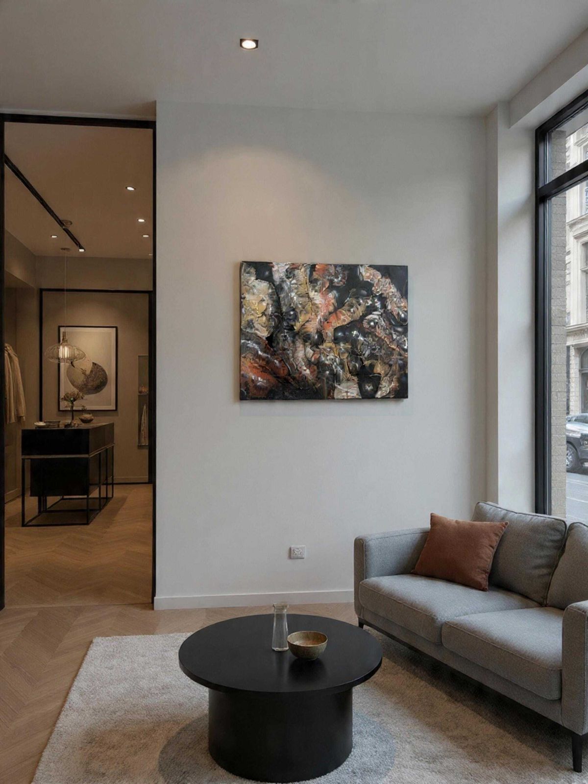 photo vinterior Large Original Fluid Abstract Resin Painting Wall Art On Wood High Gloss – “No. 8”