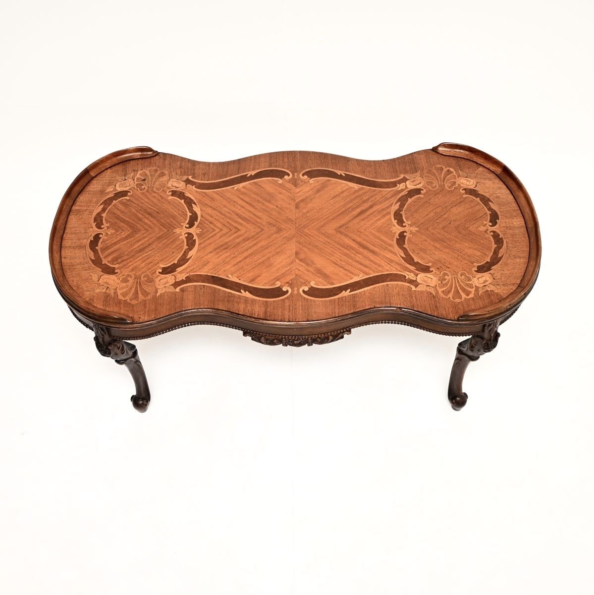 Antique French Inlaid Marquetry Coffee Table photo for sale