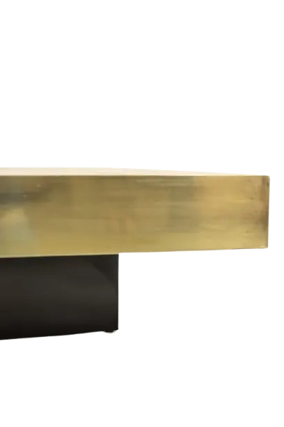 Coffee Table In Straw Marquetry And Brass. 20th Century photo Furniture