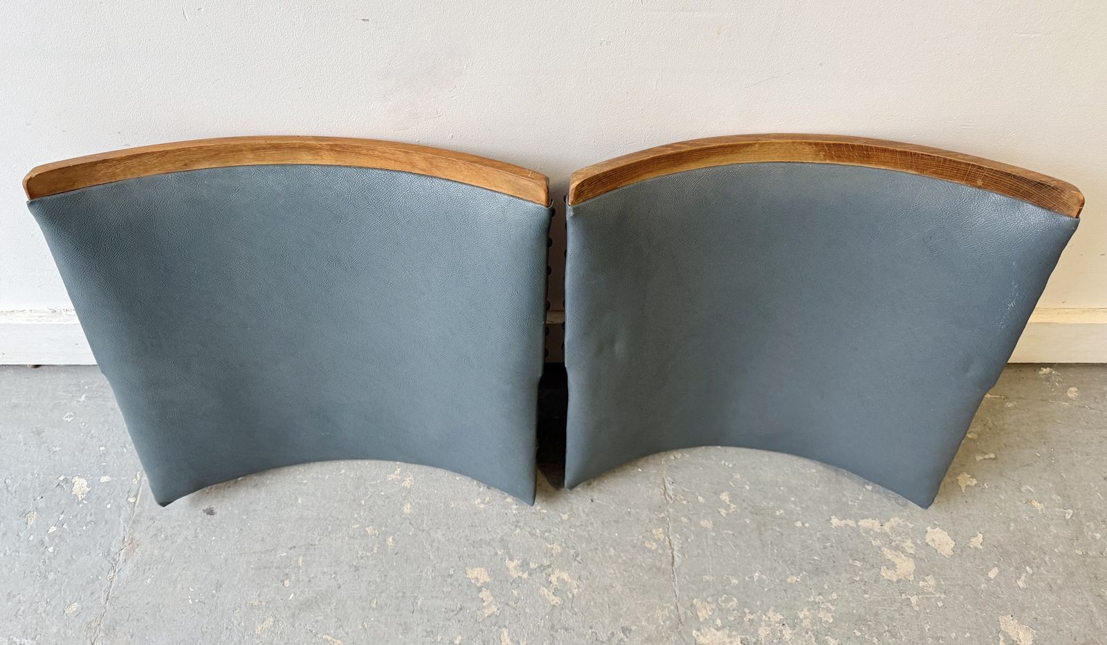 Vintage Pair Of Cinema Seat Backs For Spares photo for sale