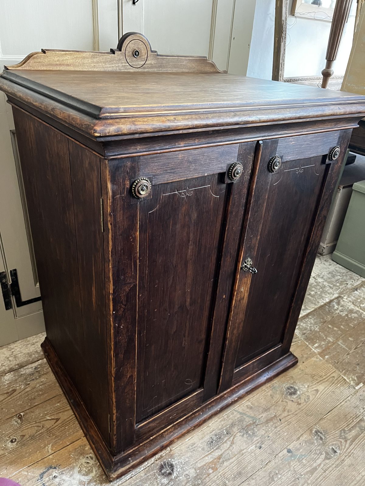 A Deep Victorian Aesthetic Movement Cupboard With Drawer photo vinterior