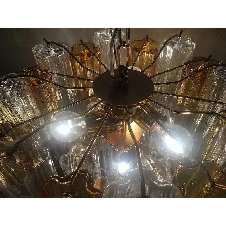 photo furniture Striking Contemporary Murano Glass Sputnik Chandelier In Multicolor, Inspired By Mazzega Style