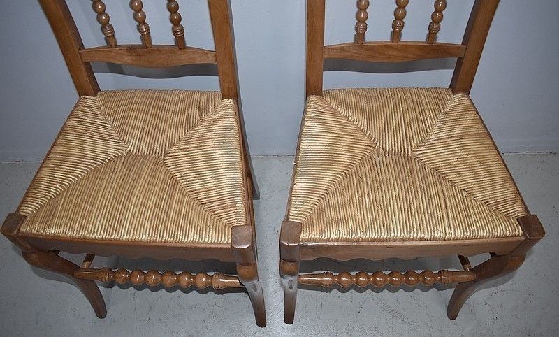 Suite Of 4 Restoration Chairs In Cherry 19th photo vinterior