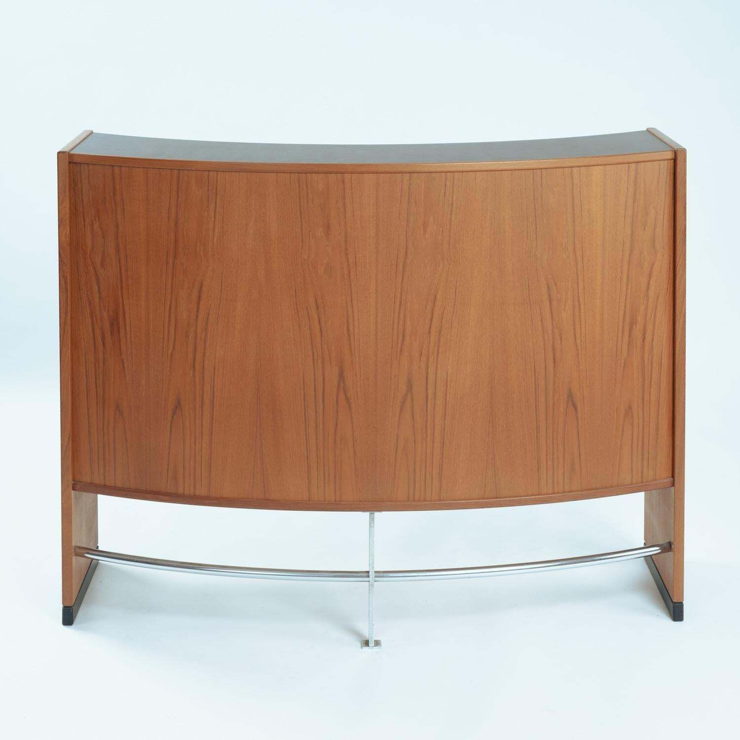 Furniture Erik Buch Boomerang Dry Bar Cabinet In Teak For Dyrlund, 1960s photo