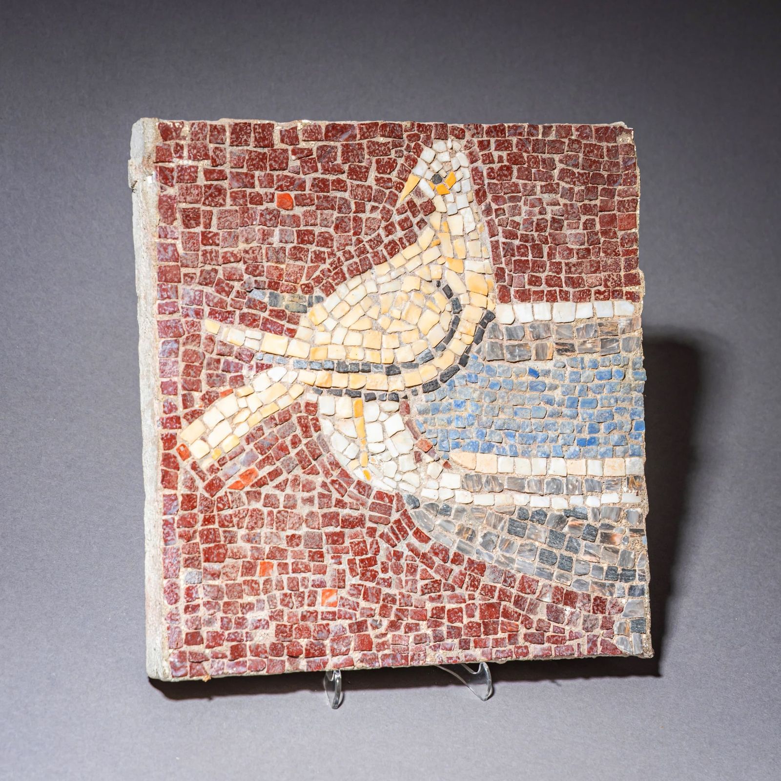 Mosaic Fragment After The “Doves Of Pliny,” Probably Italy, 20th Century photo furniture