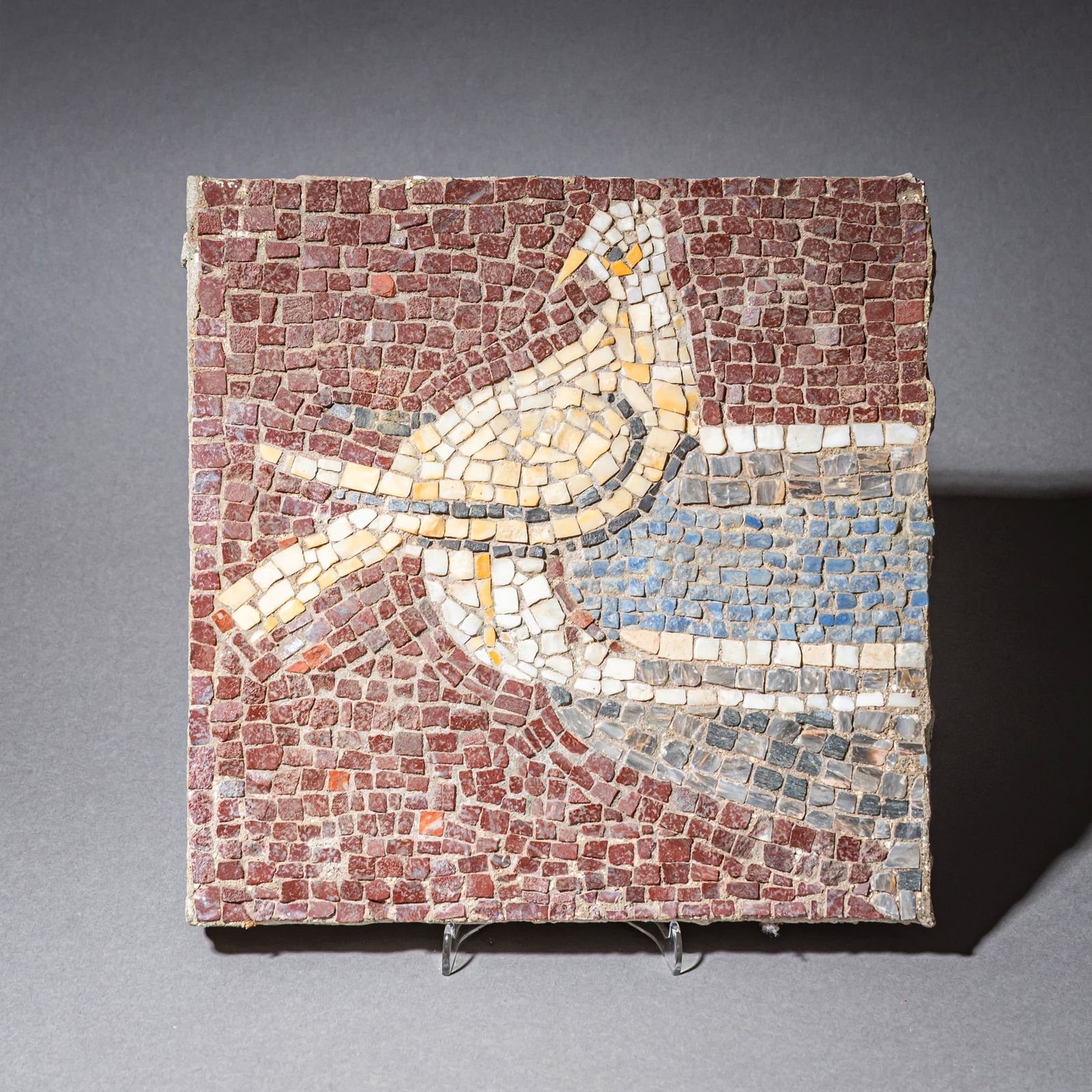 Mosaic Fragment After The “Doves Of Pliny,” Probably Italy, 20th Century photo 310.0