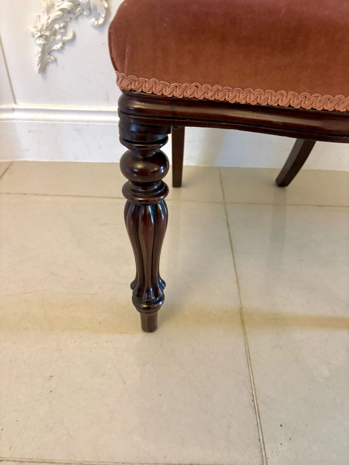 Antique Set Of 6 Mahogany Dining Chairs With Tulip Legs photo vintage