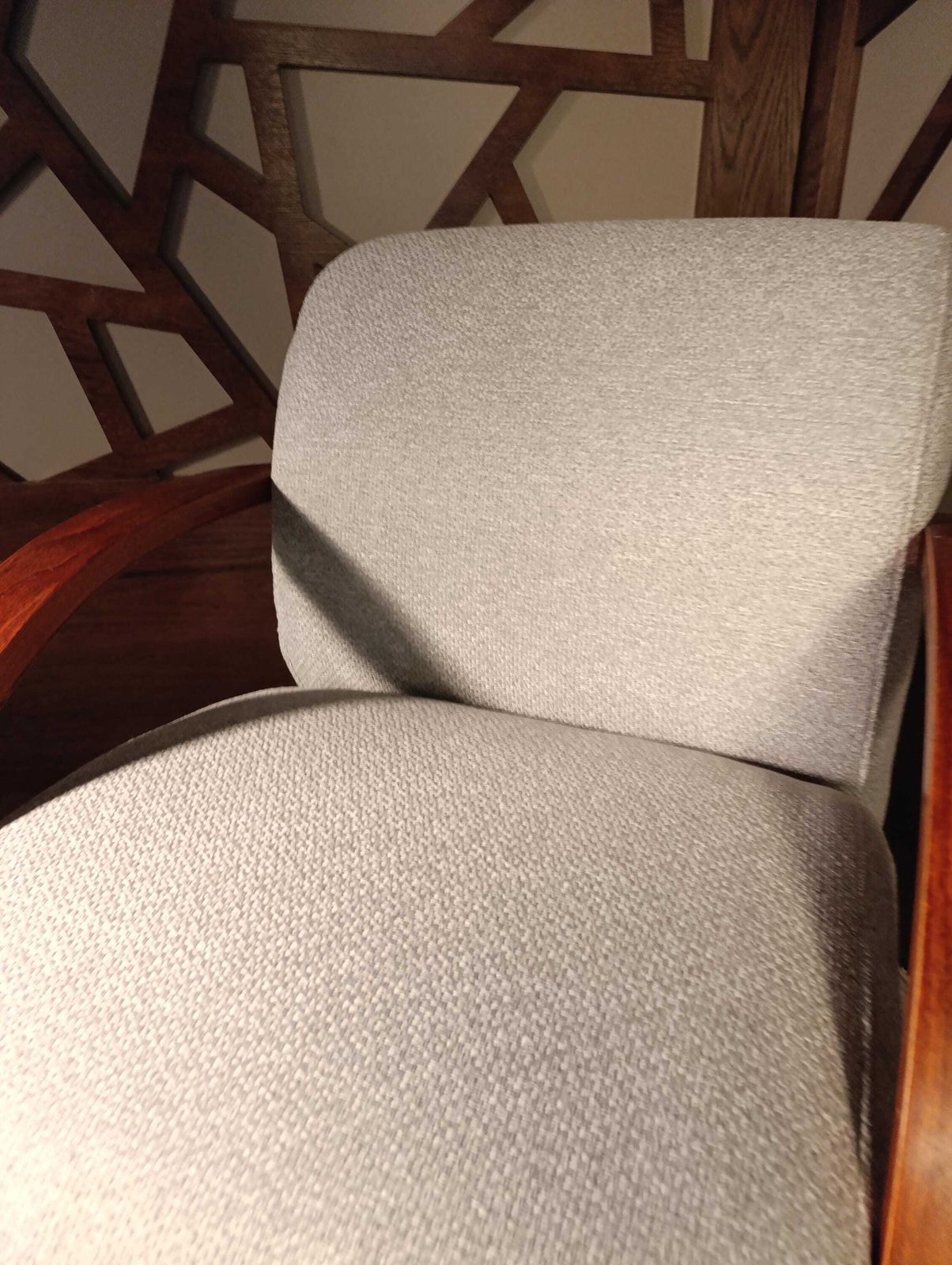 Art Deco 1949s Bentwood Oak Lounge Chair In The Style Of Halabala — New Upholstery photo buy