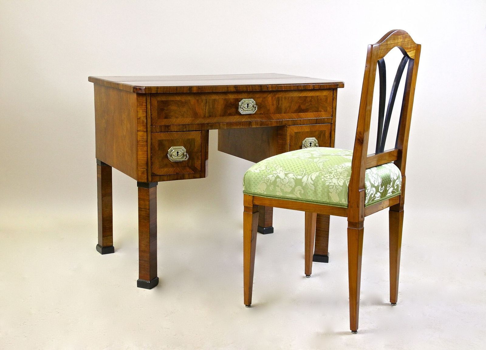 19th Century Biedermeier Writing Desk, Nutwood, Austria Circa 1830 photo furniture