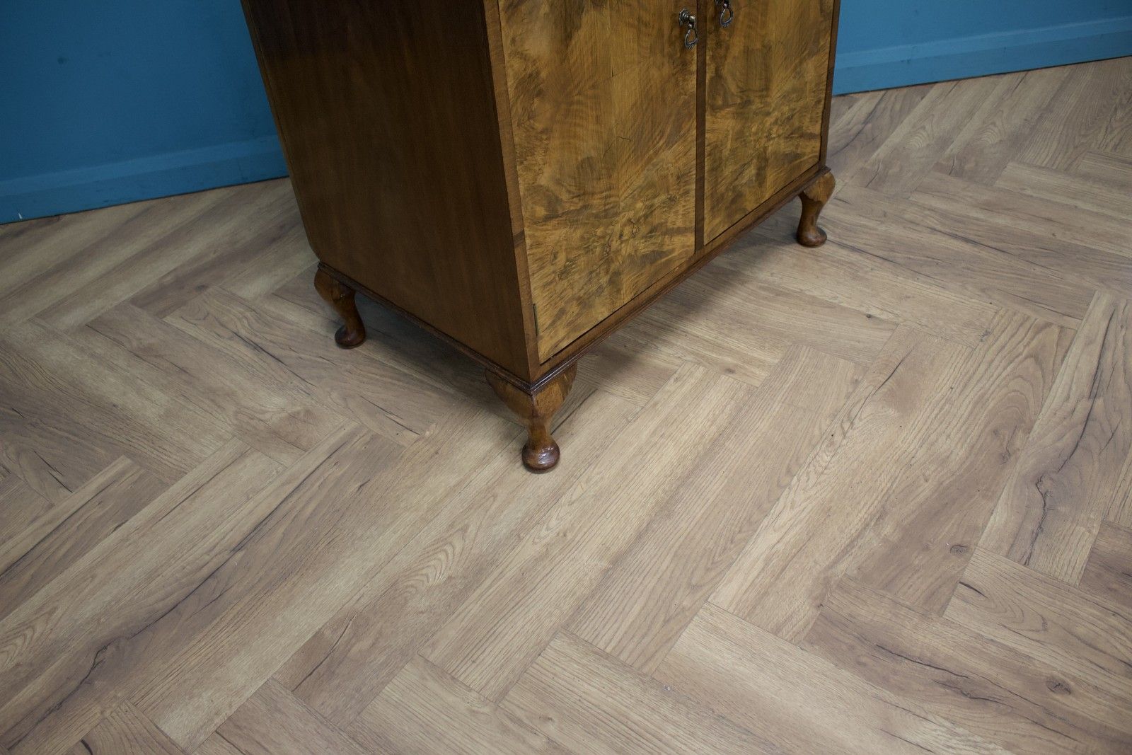Art Deco Walnut Tallboy Linen Cabinet, 1930s #1689 photo vintage