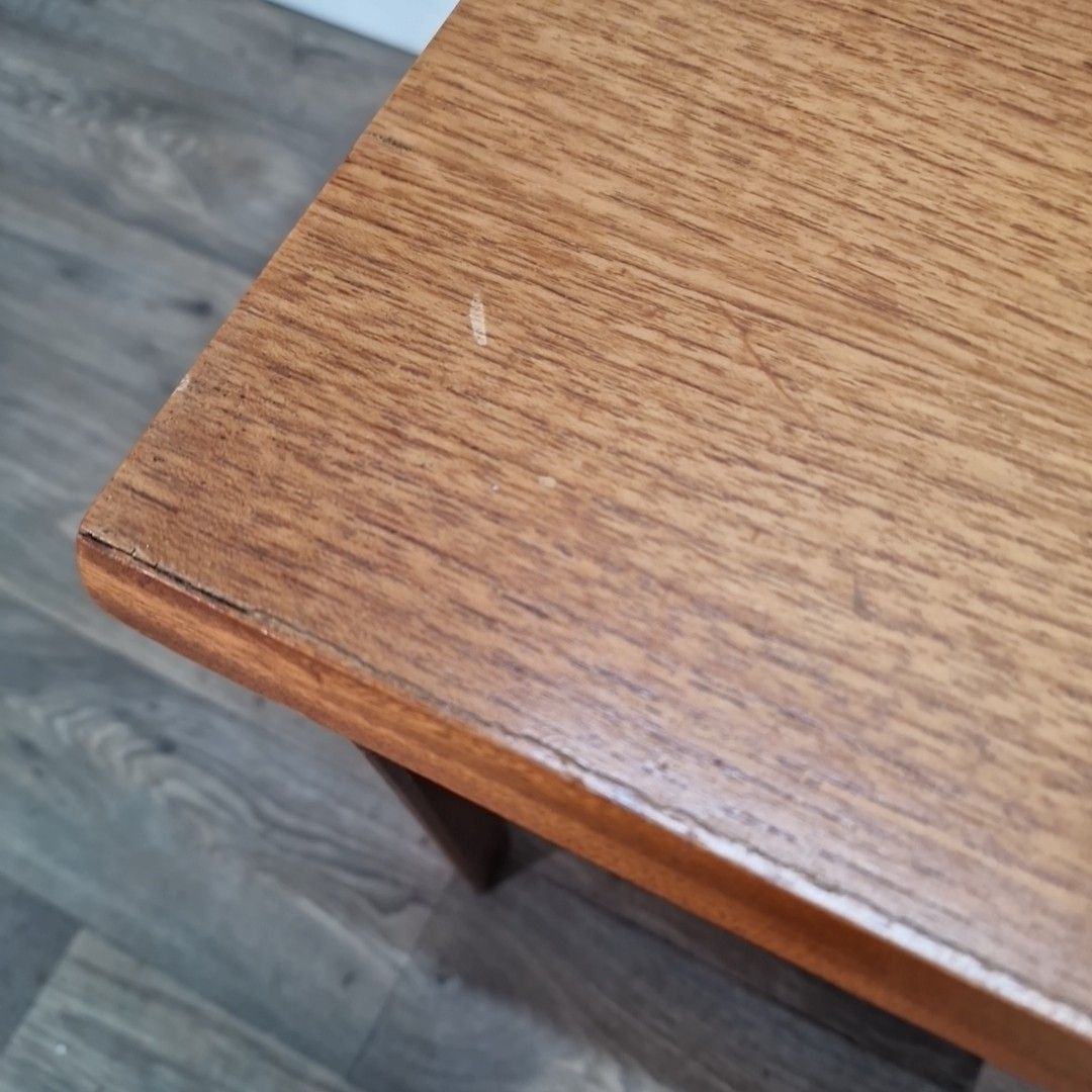 Retro Nest Of Tables Vintage Mid Century Teak Veneer – Danish For Up Cycle photo vinterior