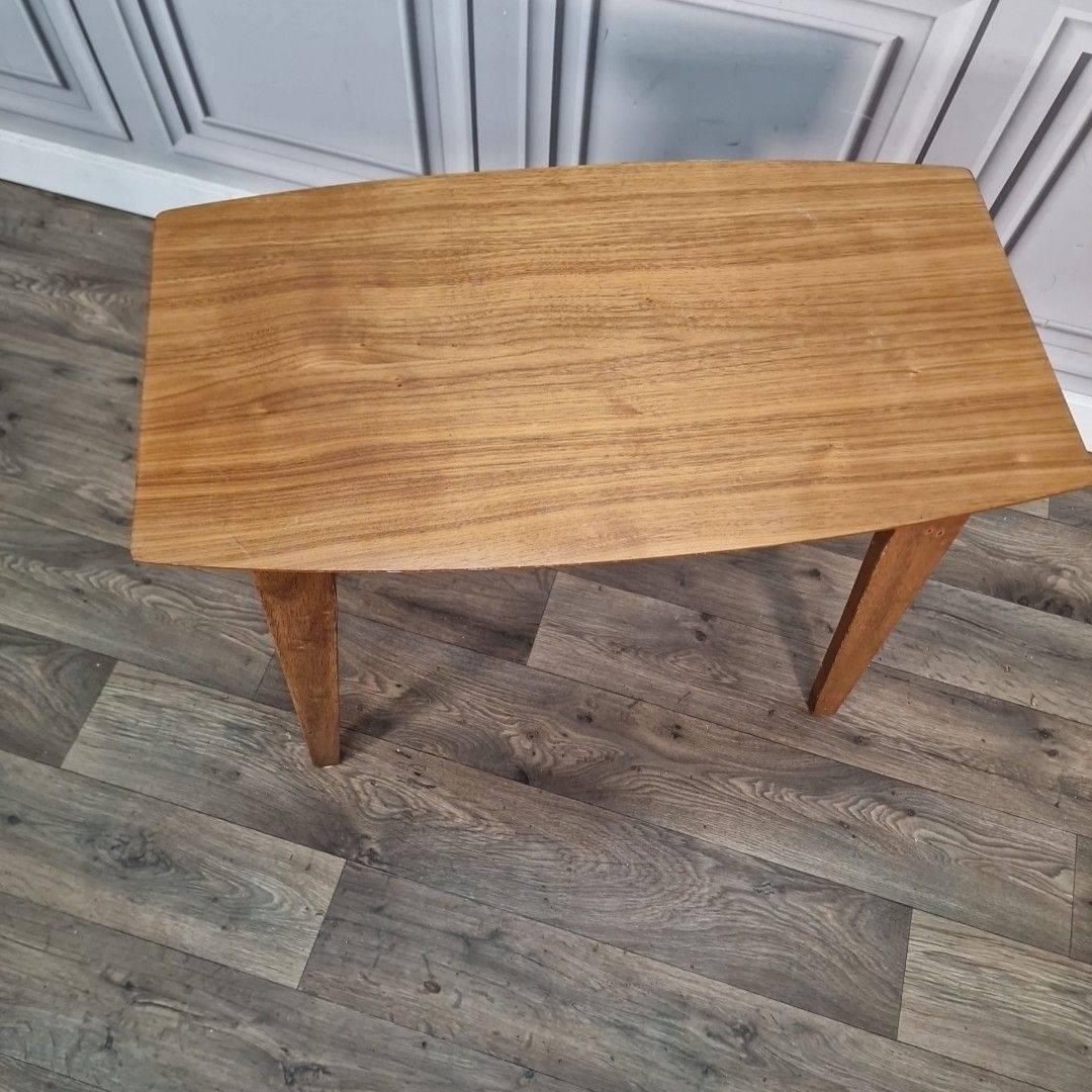 Retro Side Coffee Table – Simple Utility Design – Mid Century Vintage Wooden Mcm photo for sale