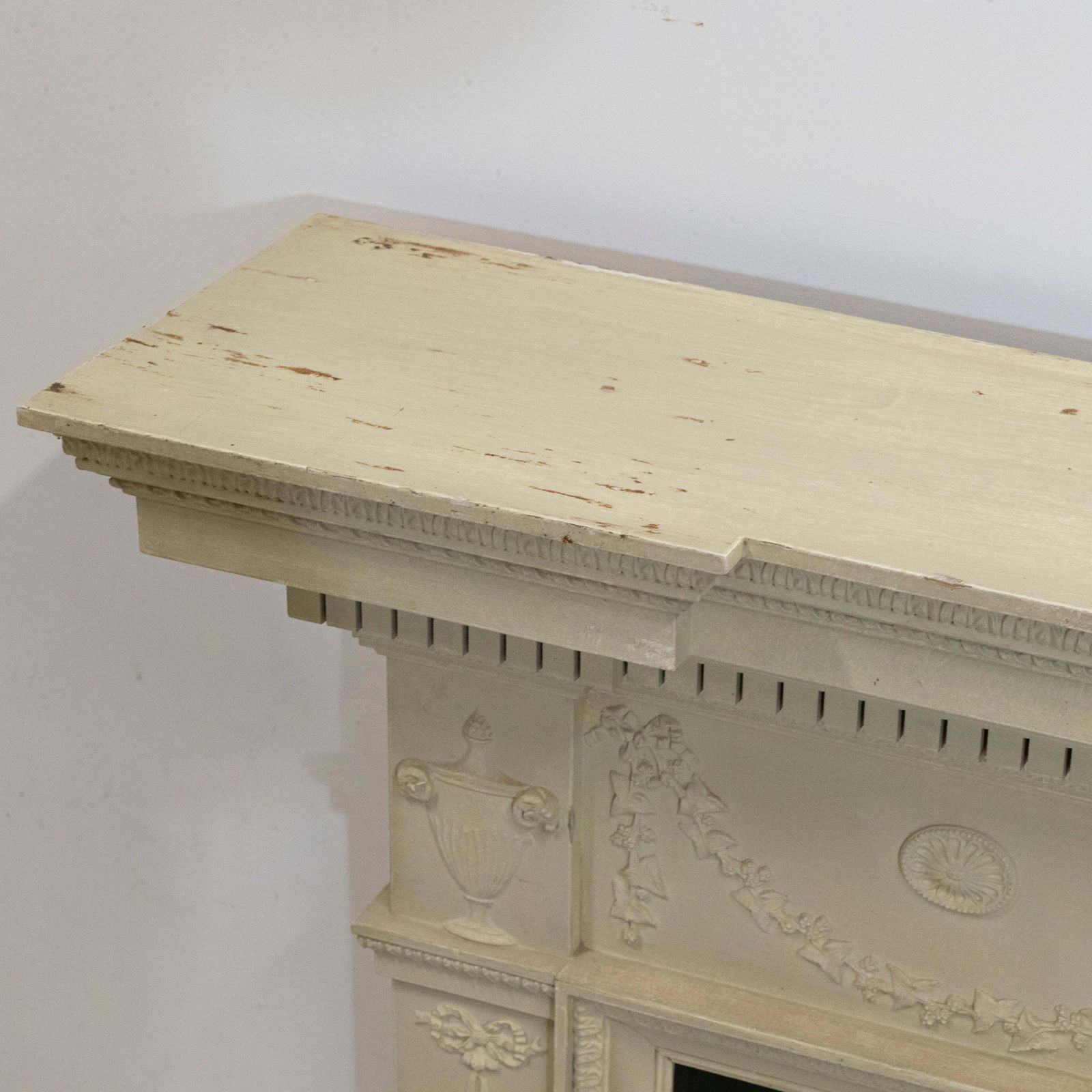 Reclaimed Ornate Regency Style Wooden Surround With Slate Slips photo 3800.0