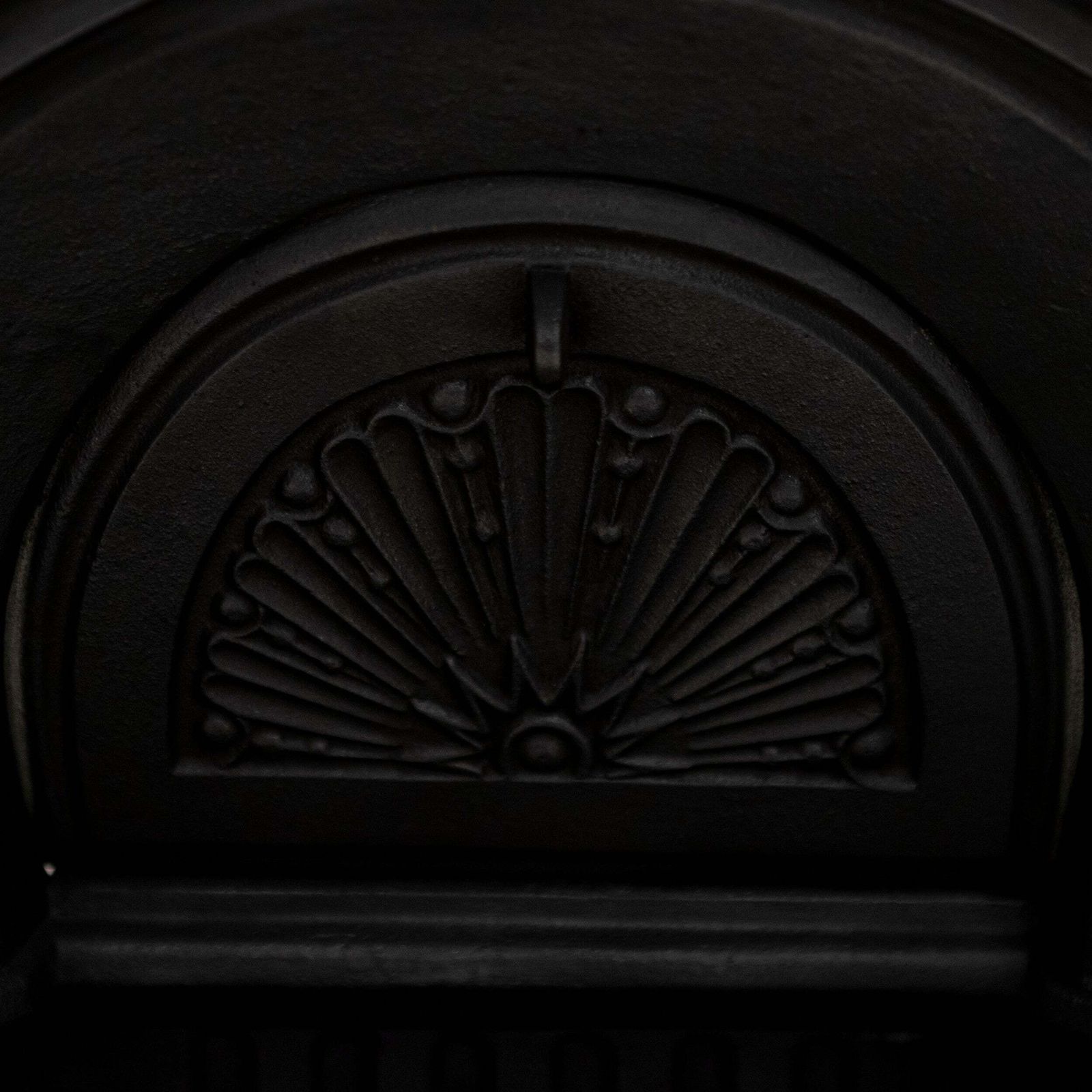 photo for sale Antique Cast Iron Arched Fireplace Insert