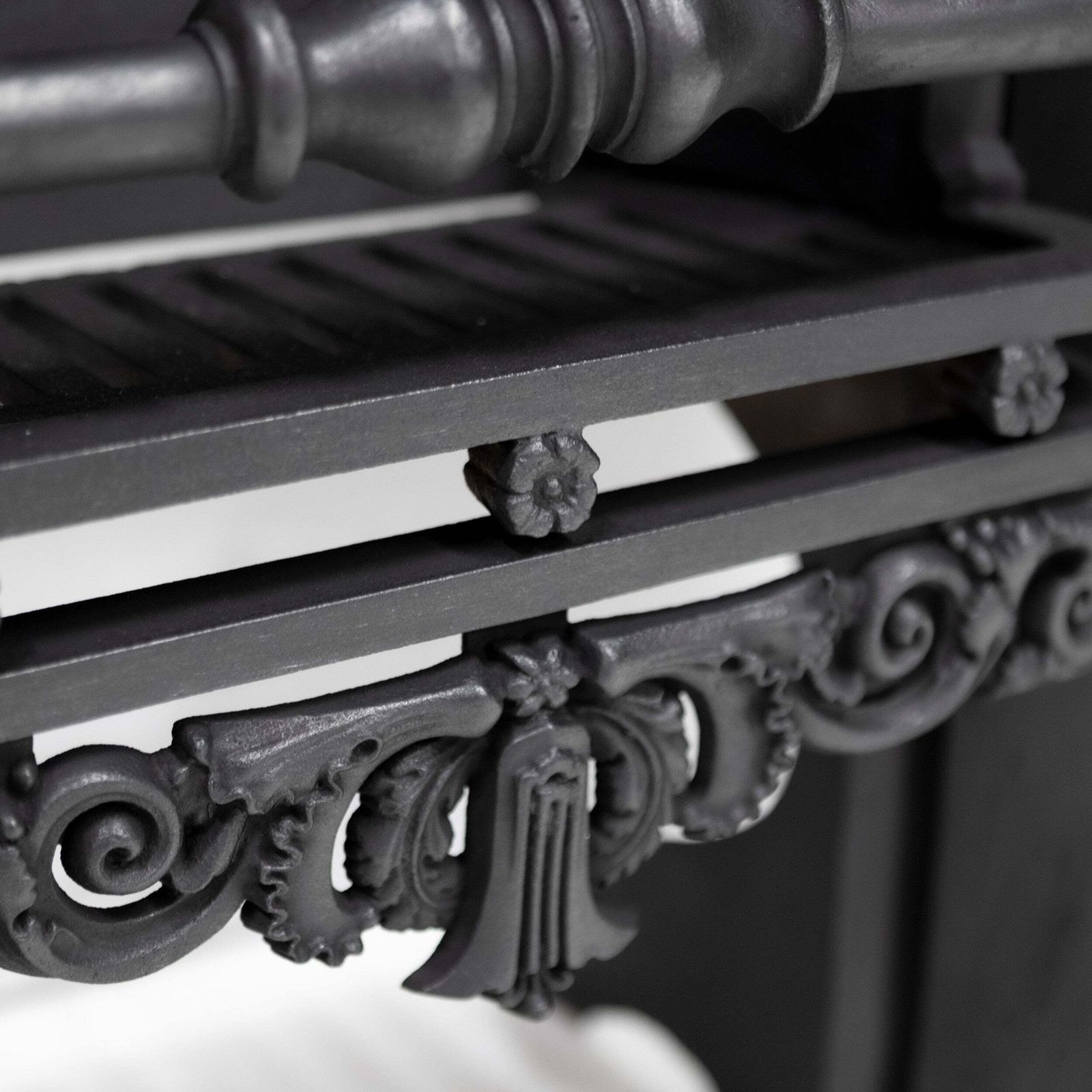 Antique Ornate Georgian Cast Iron Fireplace Insert | Register Grate photo buy
