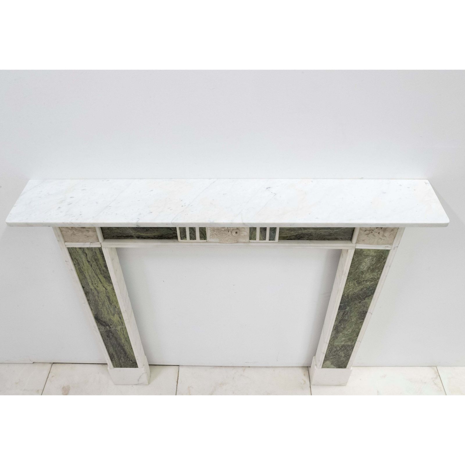 Antique Regency Statuary & Verde Marble Fireplace Surround photo Home Fixtures