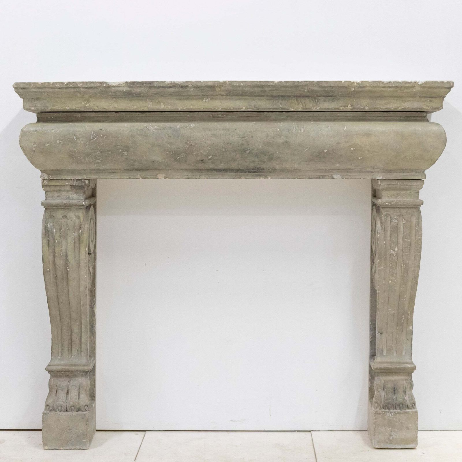 Ornate Carved Antique Stone Fireplace Surroud photo furniture