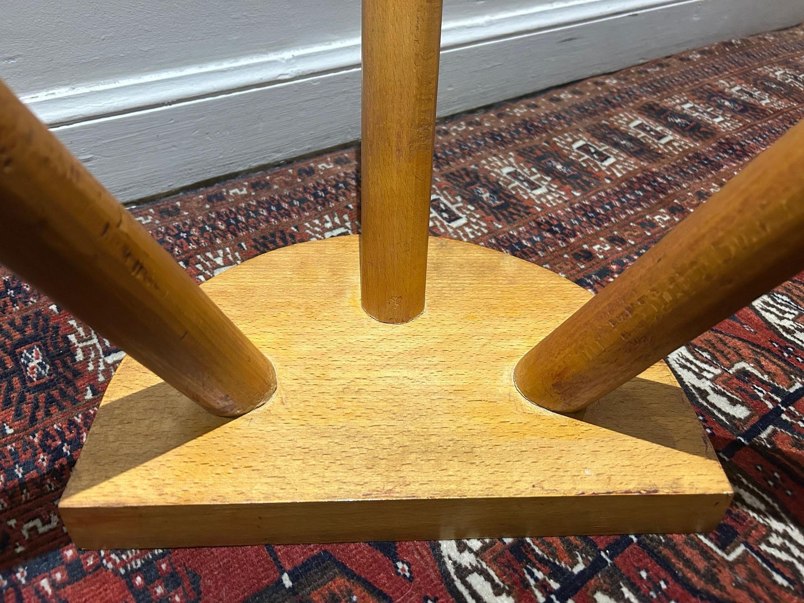 photo for sale Brutalist Scandinavian Stool, 1950s