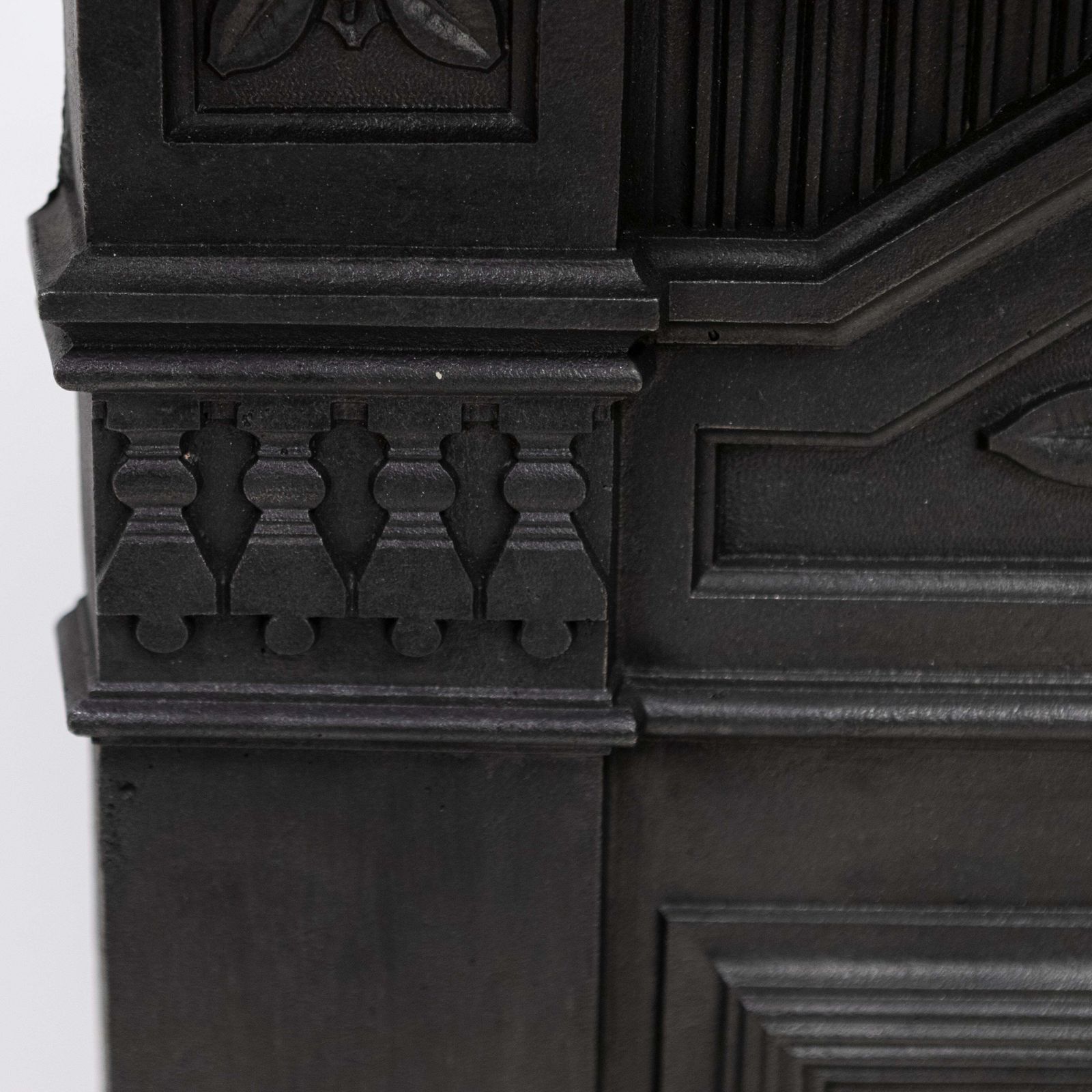 Antique Cast Iron "The Daisy" Combination Fireplace photo vintage
