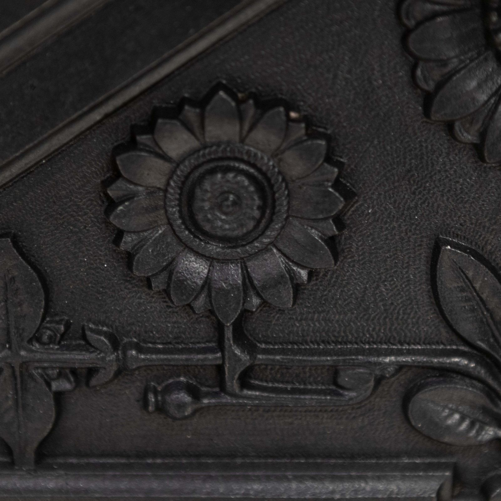 photo for sale Antique Cast Iron "The Daisy" Combination Fireplace