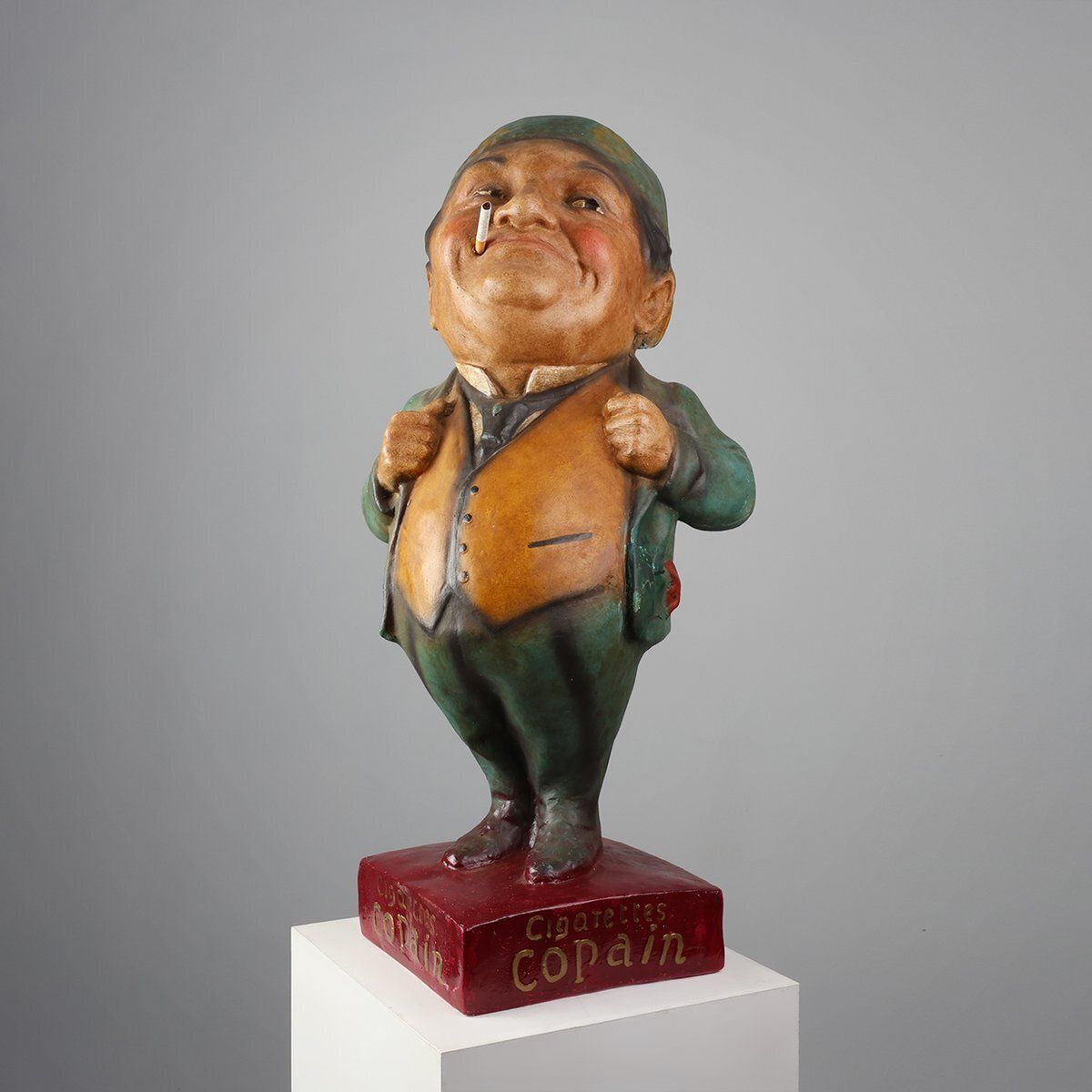 Art Deco Advertising Statue For Cigarettes Copain, France, 1920s