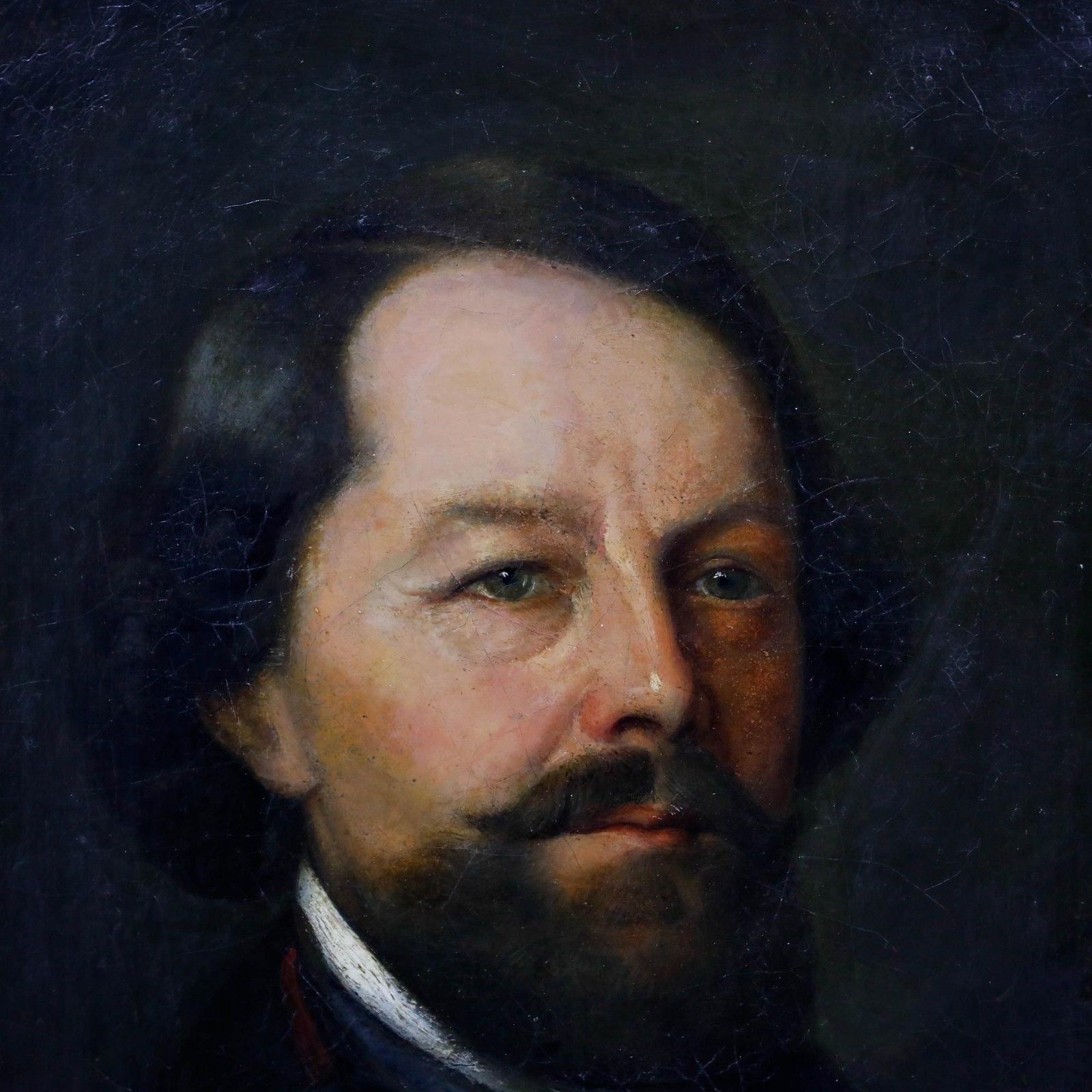 Framed 19th Century Oil Portrait Of A Gentleman photo Art