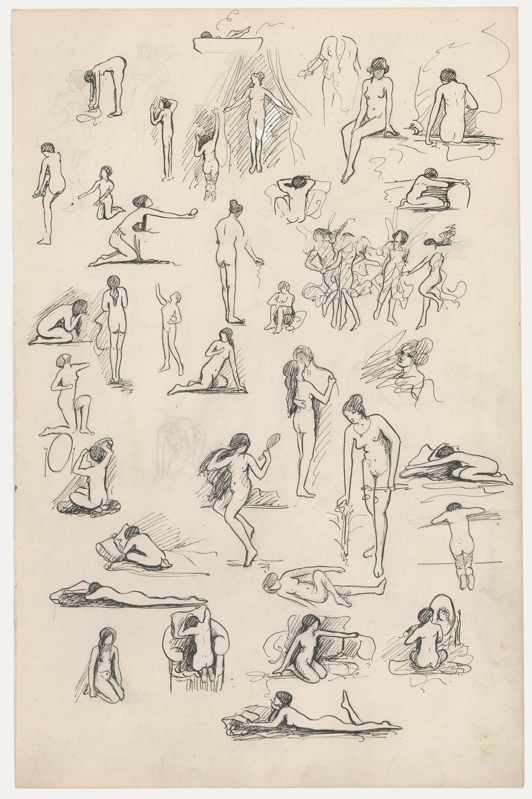 Leslie Charles Boyce (1892 1989) Mid 20th Century Ink, Female Nude Studies