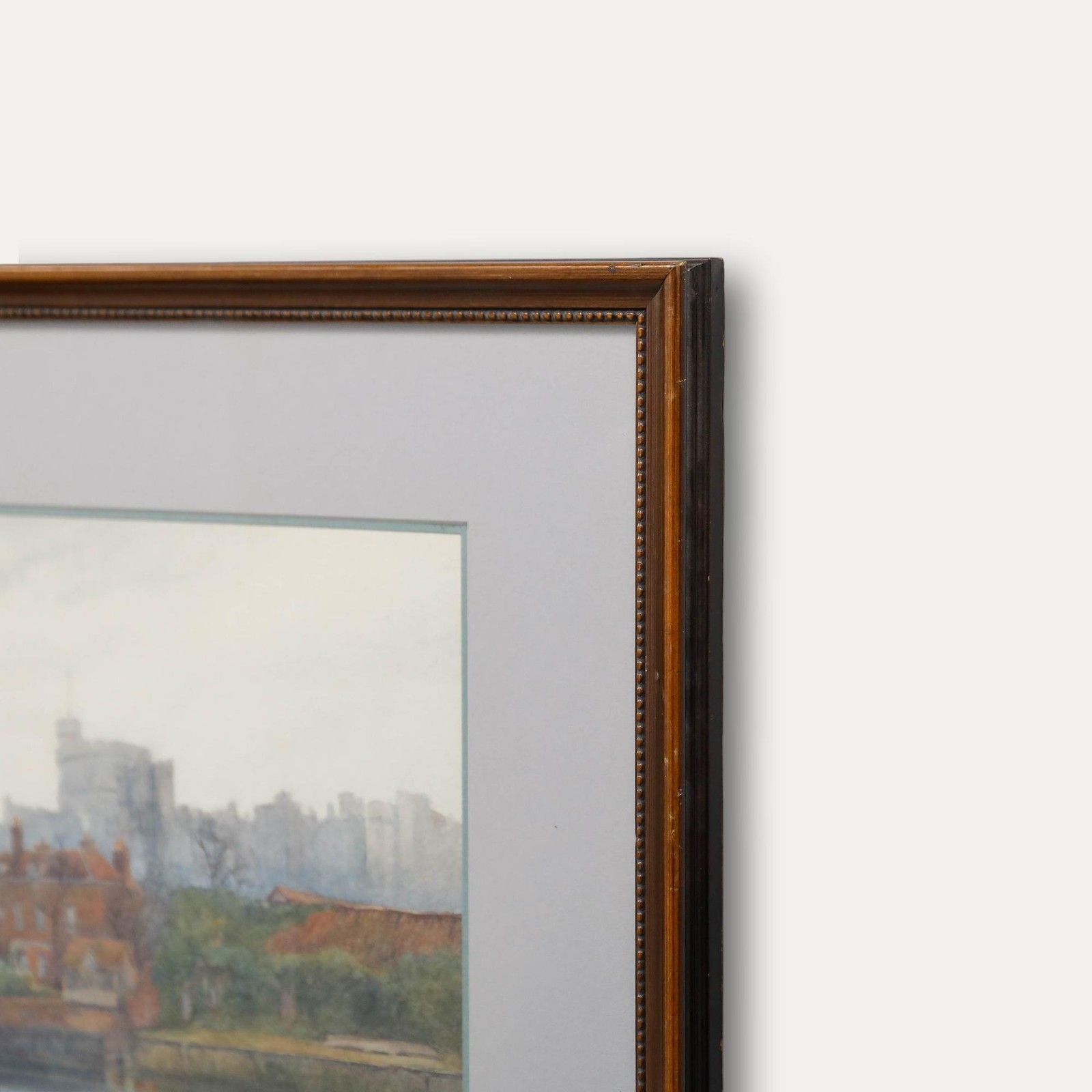 Russell Dowson (1841 1914) Framed 1888 Watercolour, Windsor From The Thames photo vinterior
