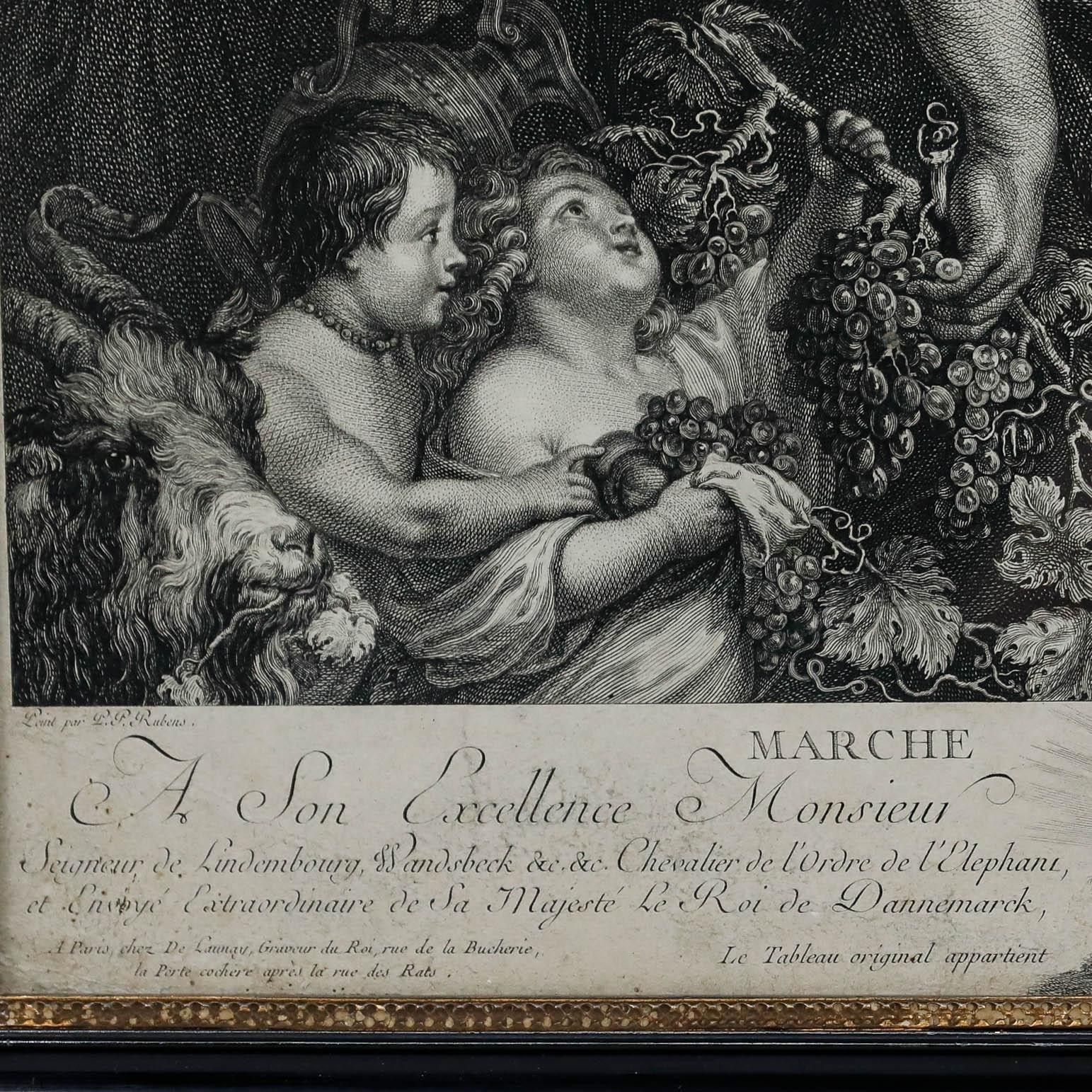 De Launay (1739 1792) After Rubens (1577 1640) Engraving, Marche De Silene photo buy