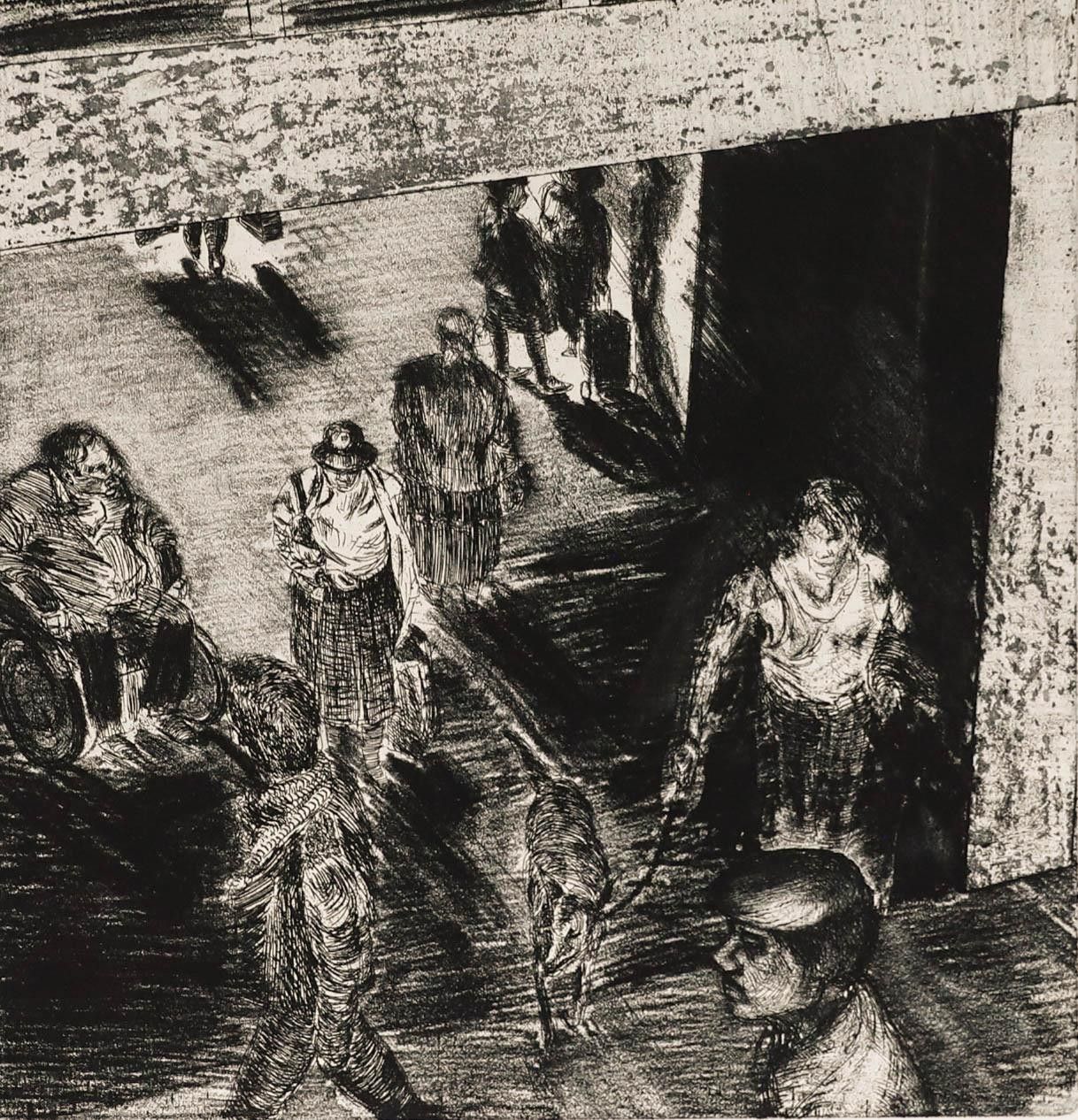Toni Martina Re (1956 2017) 20th Century Etching, Market Row, Brixton photo furniture