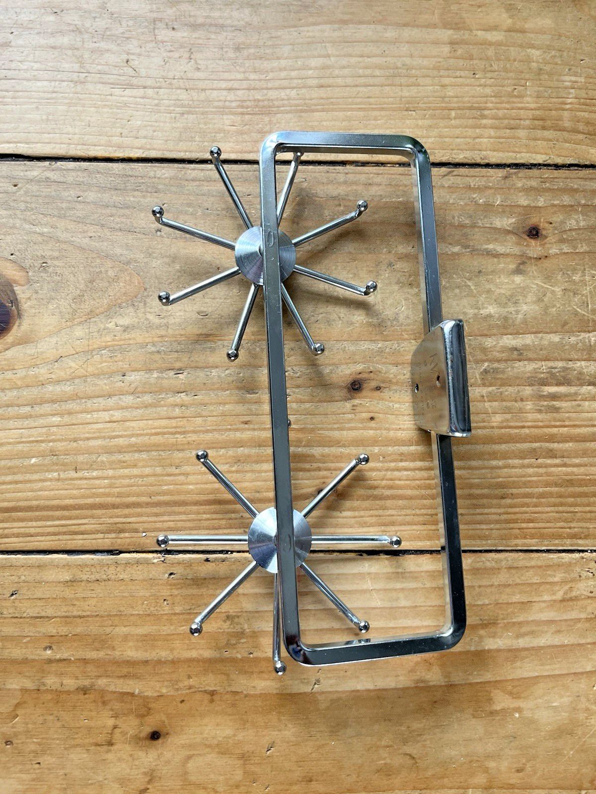 Mid Century Modern 60's Atomic Sputnik Revolving Tie Hook Stand Rack Jewellery photo vintage