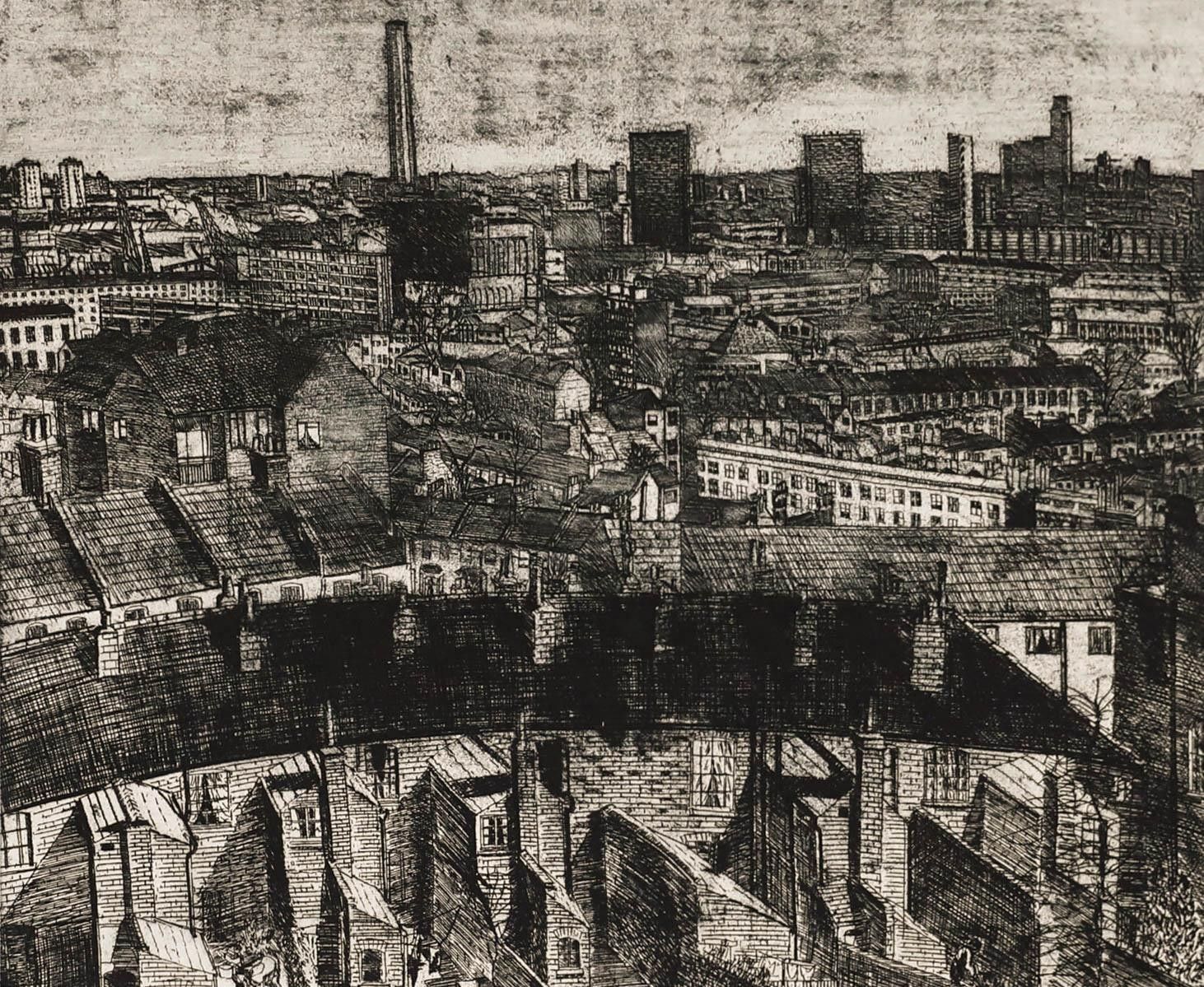 Toni Martina Re (1956 2017) 20th Century Etching, View Across London photo furniture