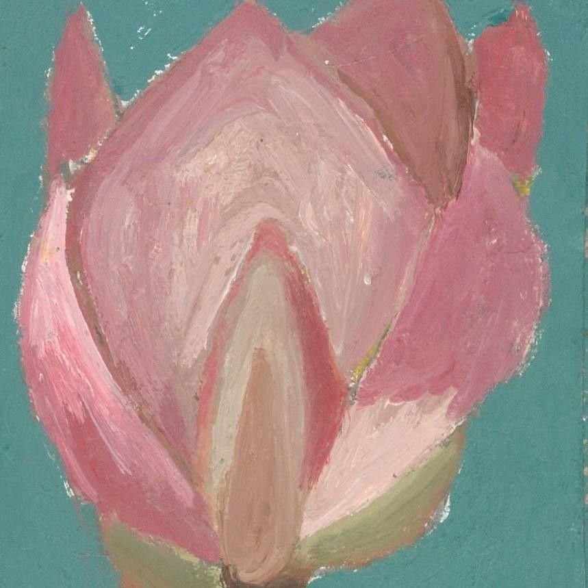 Ben Carrivick Contemporary Oil, Pink Tulip photo for sale