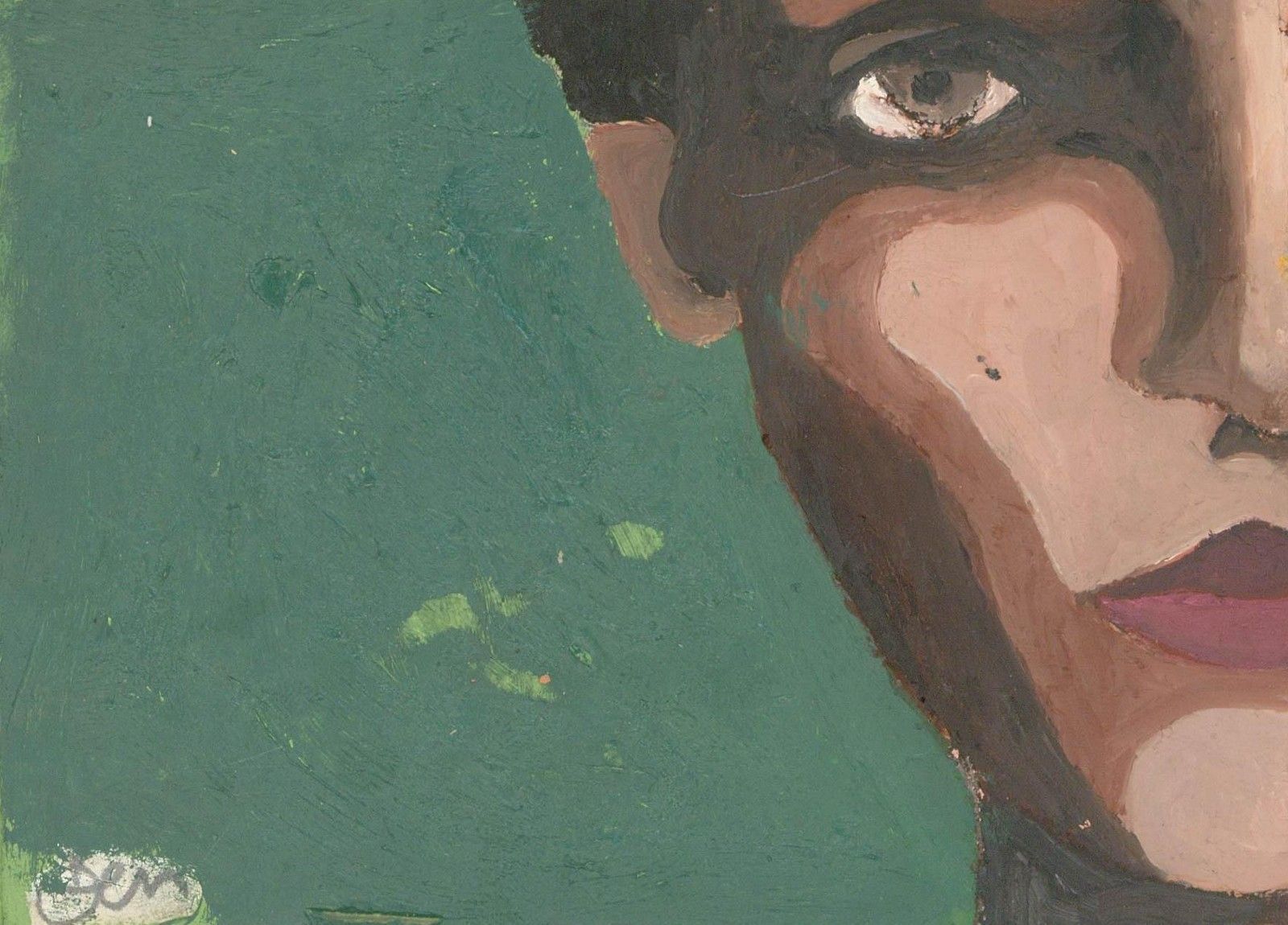 Ben Carrivick Contemporary Oil, Contours Of A Face photo furniture