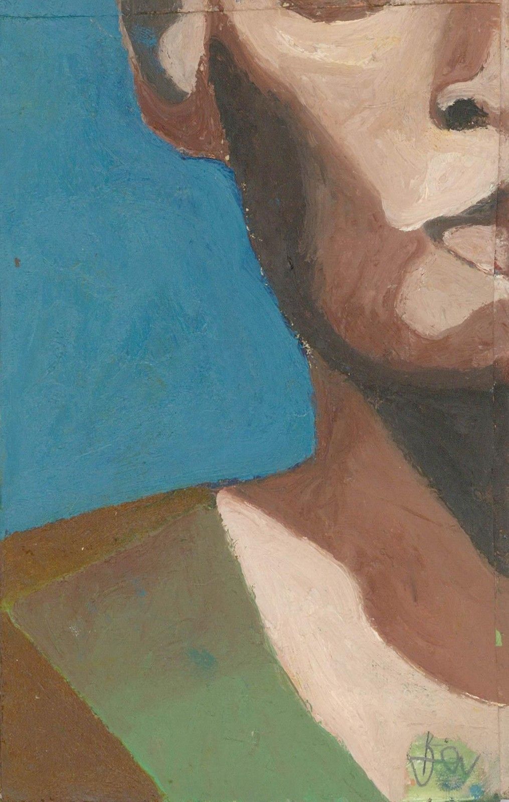 Ben Carrivick Contemporary Oil, Fragment Of A Face photo furniture