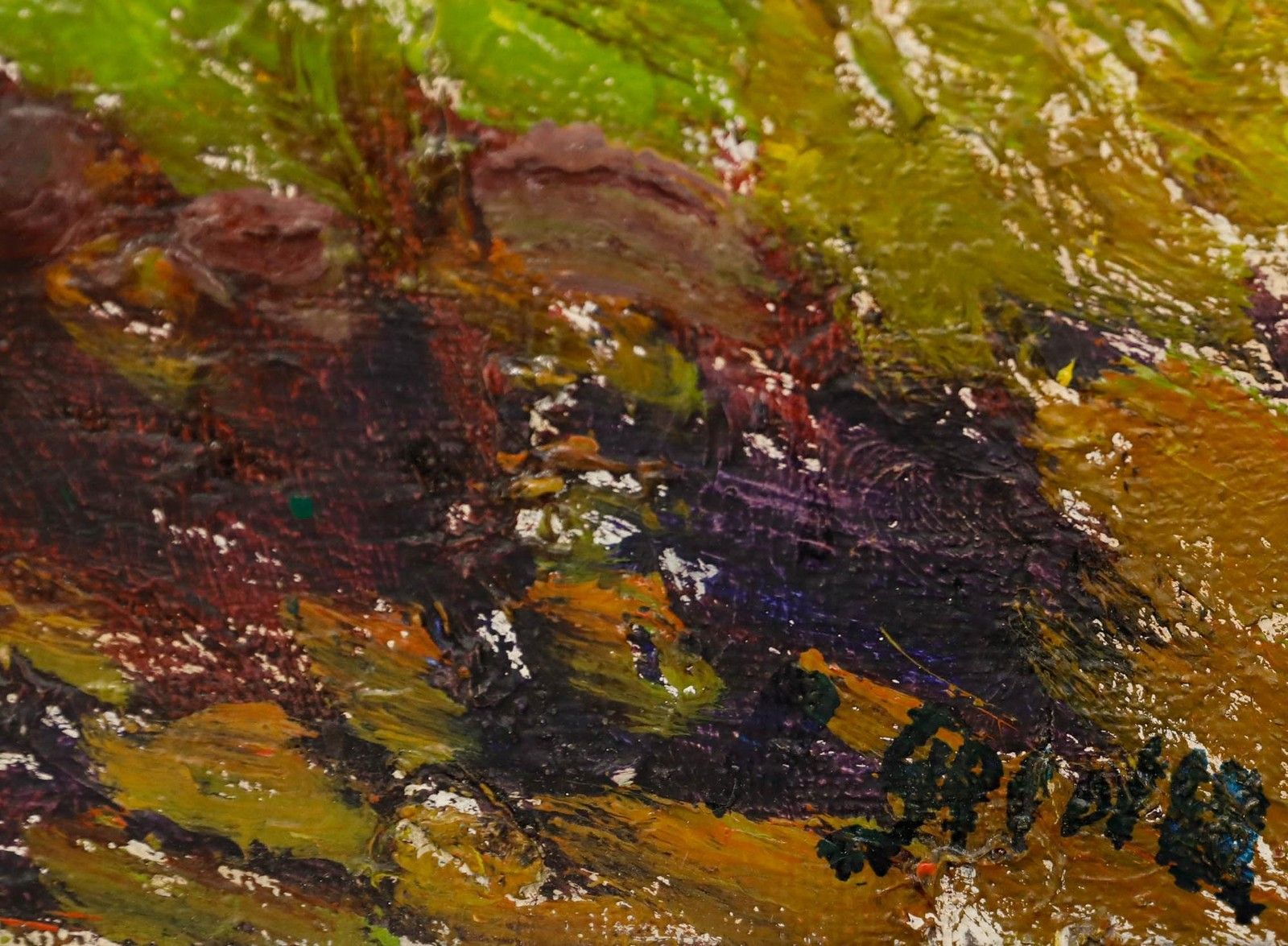 Anton Gold (1914 1970) Mid 20th Century Oil, Chalets In The Mountains photo vinterior