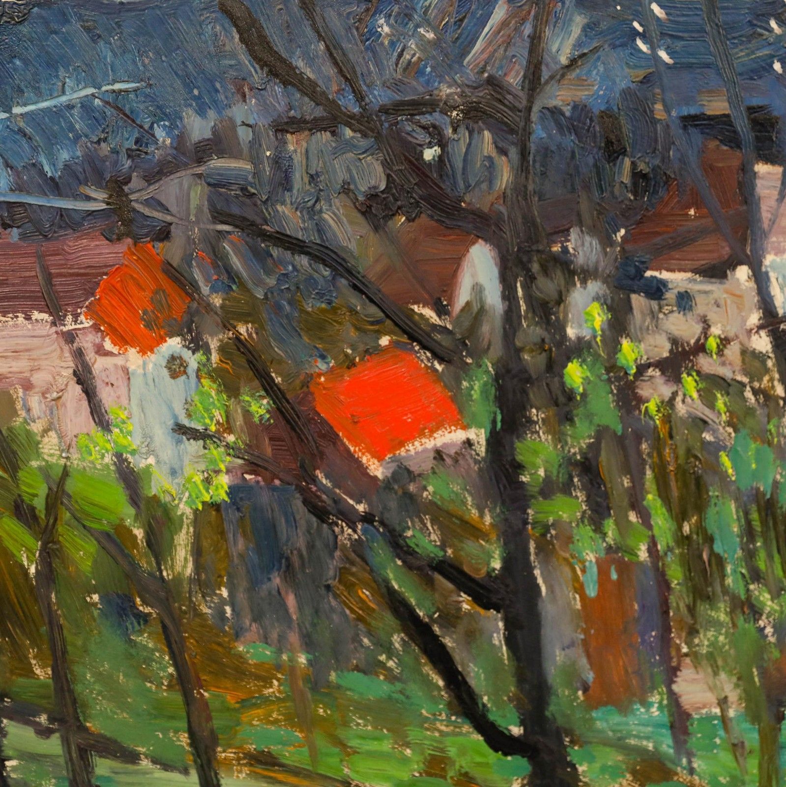 Anton Gold (1914 1970) 1968 Oil, In Evening Light photo Art