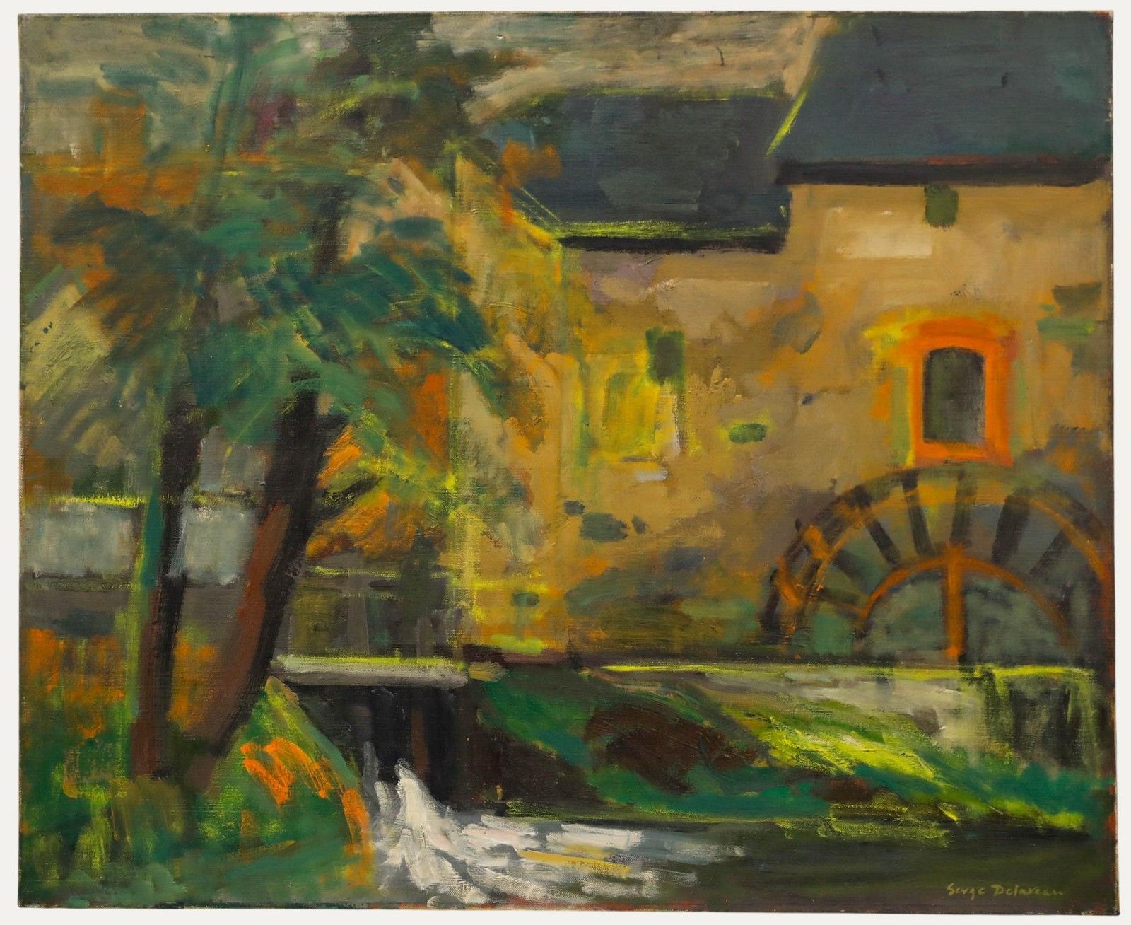 Serge Delaveau (1911 1999) 20th Century Oil, Le Moulin
