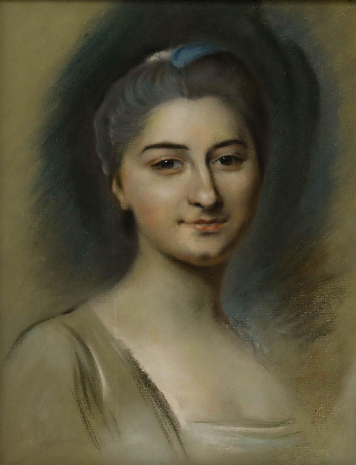 After Maurice Quentin De La Tour 20th Century Pastel, Melle De Lespinasse photo furniture