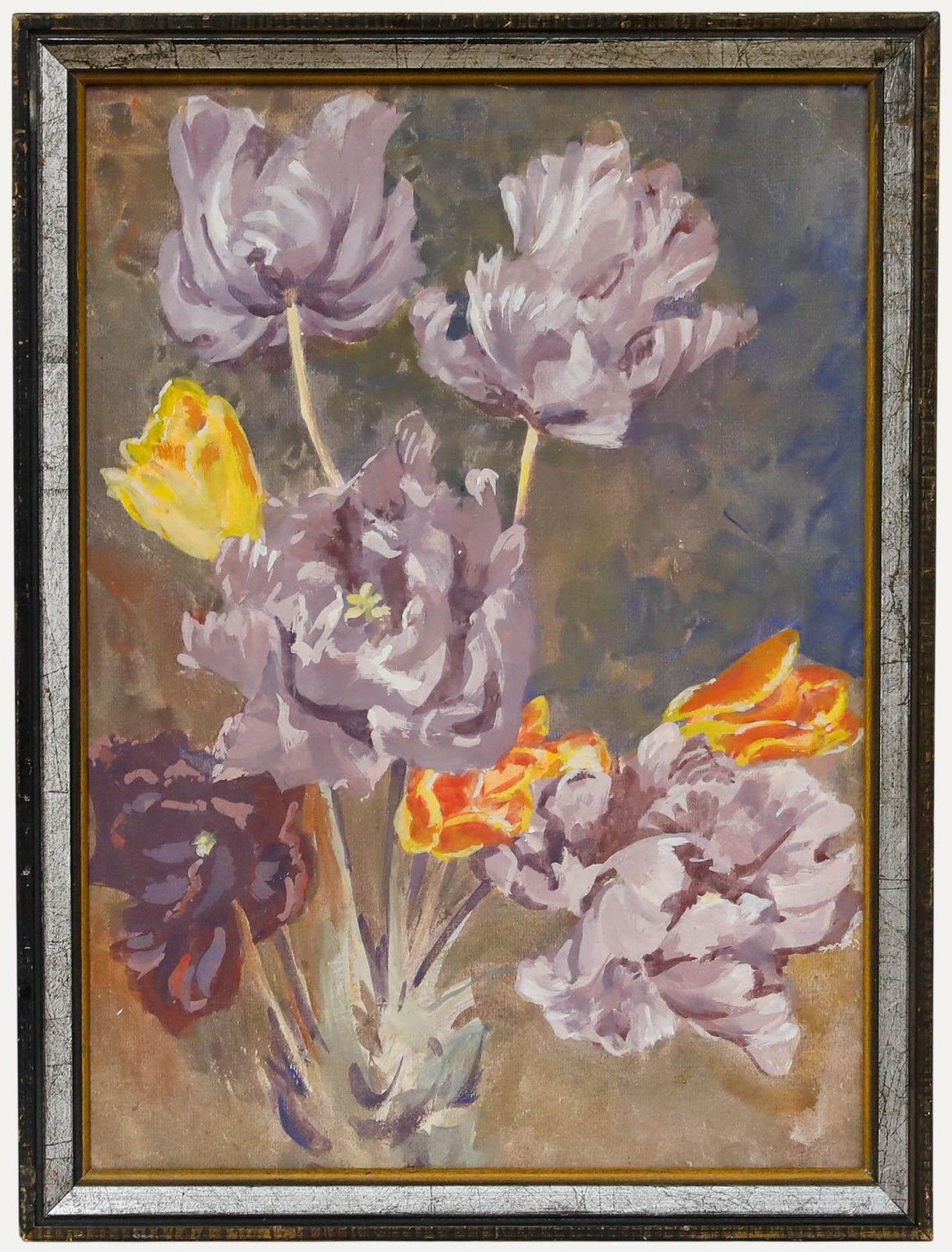 Leslie Charles Boyce (1892 1989) Mid 20th Century Oil, Purple Flowers
