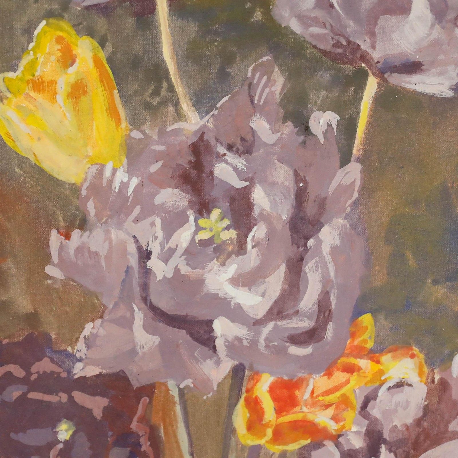 Leslie Charles Boyce (1892 1989) Mid 20th Century Oil, Purple Flowers photo Art
