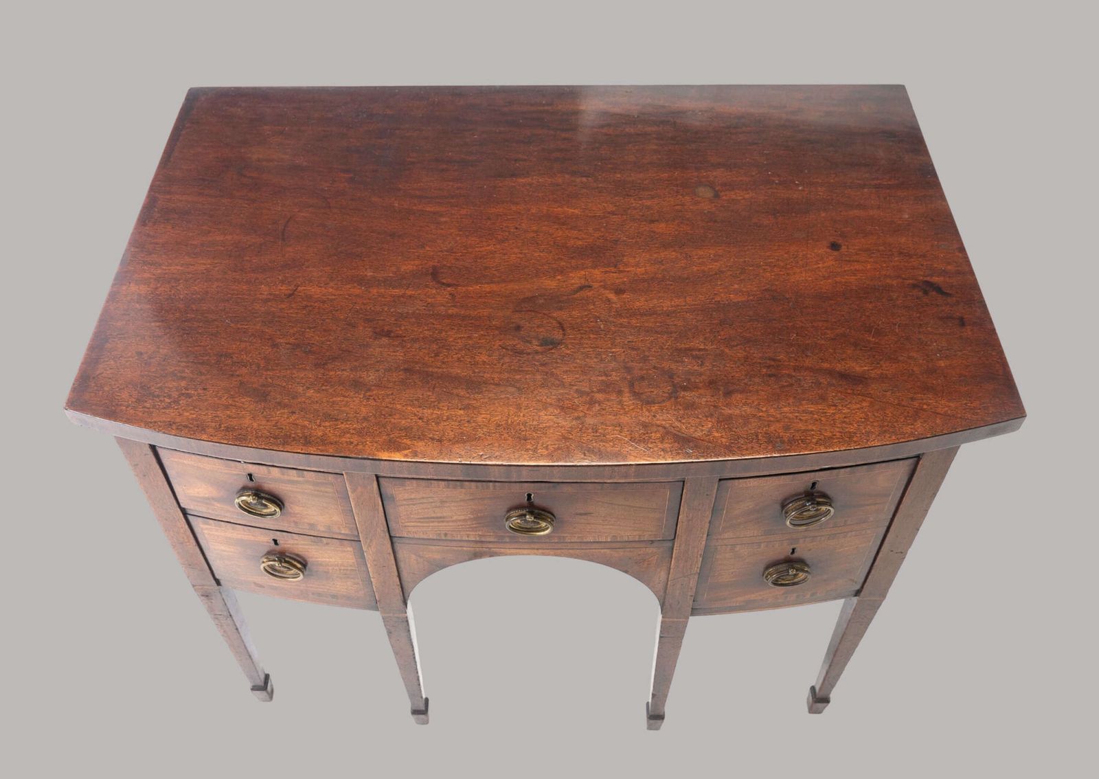 photo for sale Good George III Mahogany Bow Fronted Sideboard