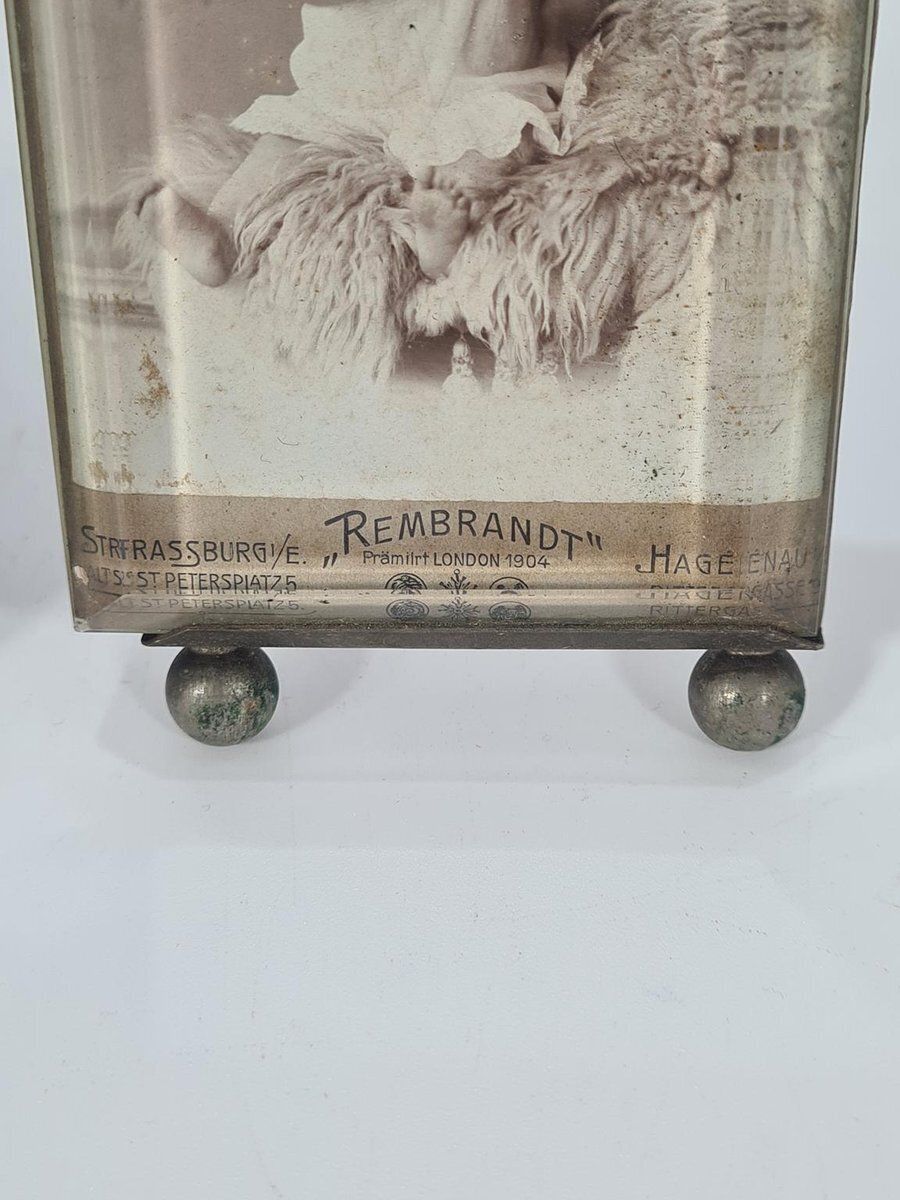 photo vinterior Antique Photo Frames With Beveled Glass, Europe, 1900s, Set Of 2