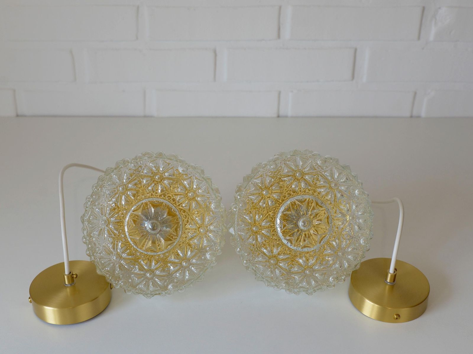photo vinterior 1 Of 2 Redesign Glass Pendant Lamps: Vintage Hanging Brass Lighting