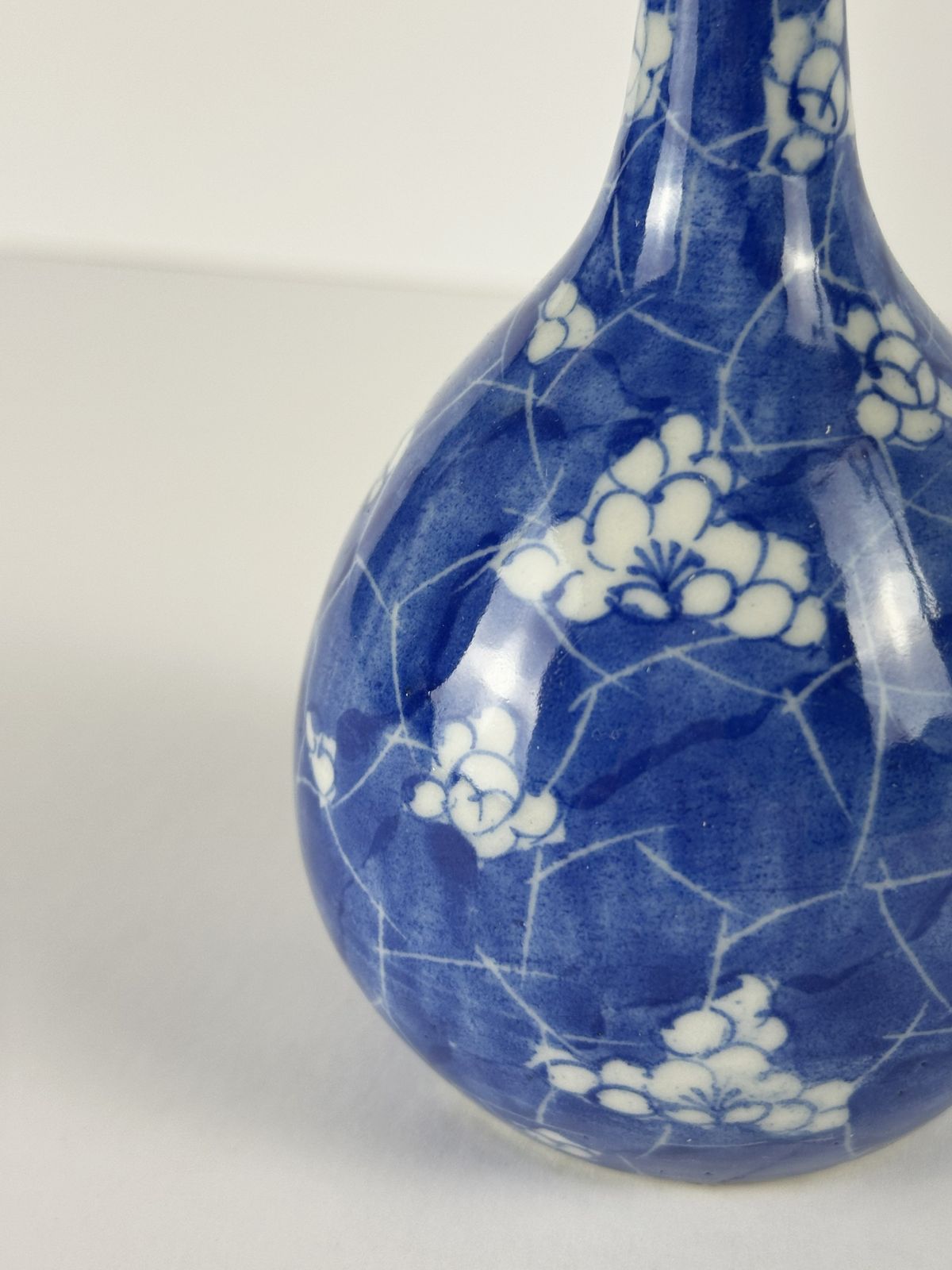 Small Chinese Blue And White Porcelain Prunus Solifleur Vase, Qing Style photo furniture